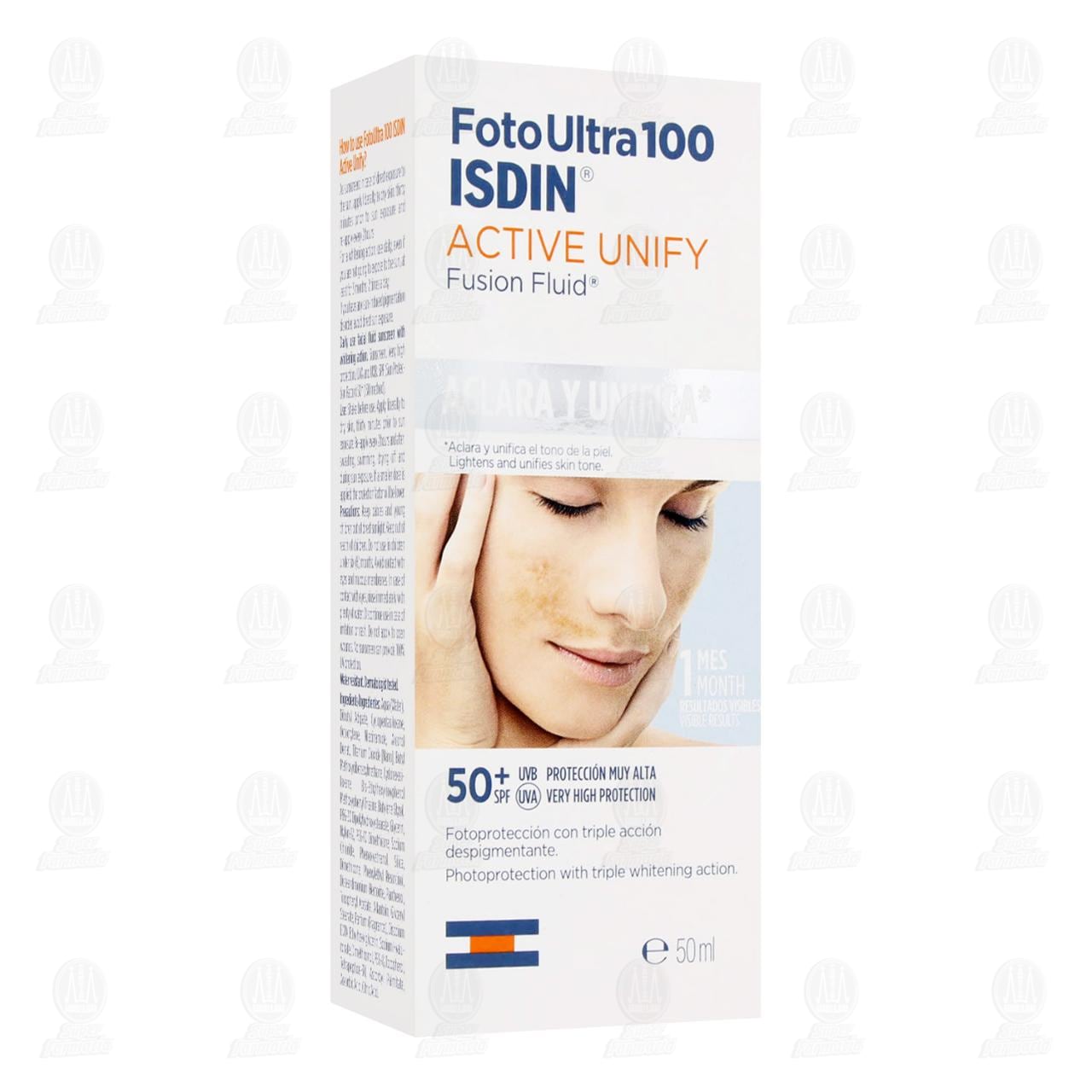 Imagen para Fotoprotector Isdin FotoUltra 100 Active Unify Aclara y Unifica SPF50+, 50 ml.