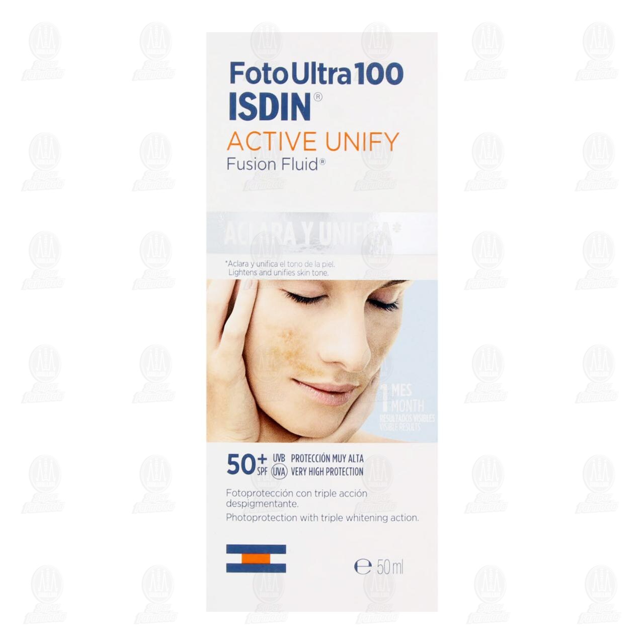 Fotoprotector Isdin FotoUltra 100 Active Unify Aclara y Unifica SPF50+, 50 ml. image number 1