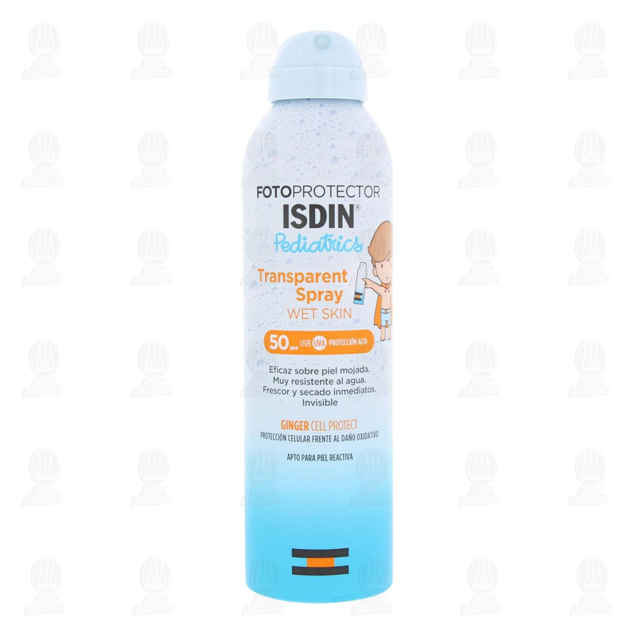 Fotoprotector Isdin Transparent Spray Wet Skin Pediatrics SPF50, 250 ml. image number 1