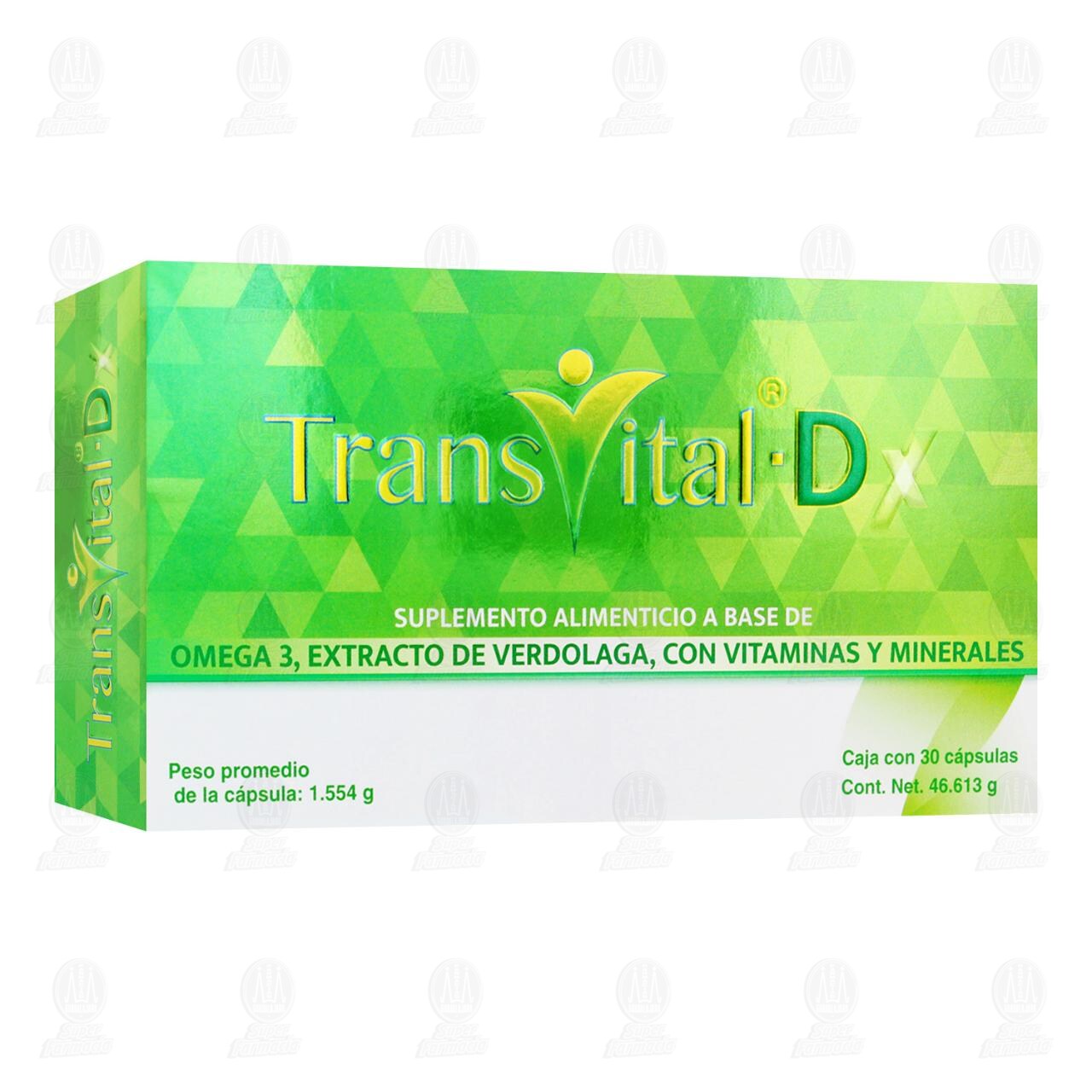 Suplemento Alimenticio Transvital-D, 30 C&aacute;psulas. image number 0