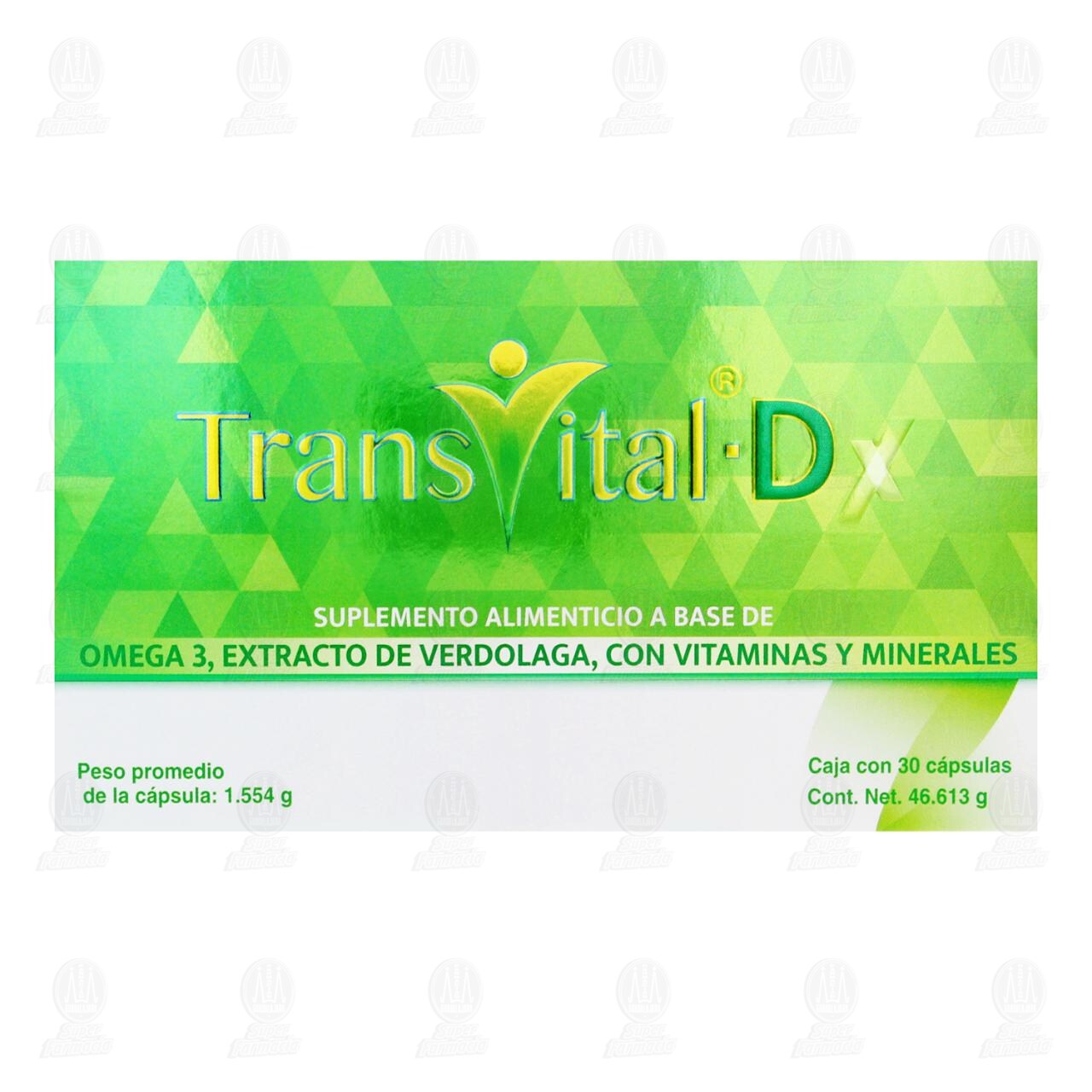 Suplemento Alimenticio Transvital-D, 30 C&aacute;psulas. image number 1