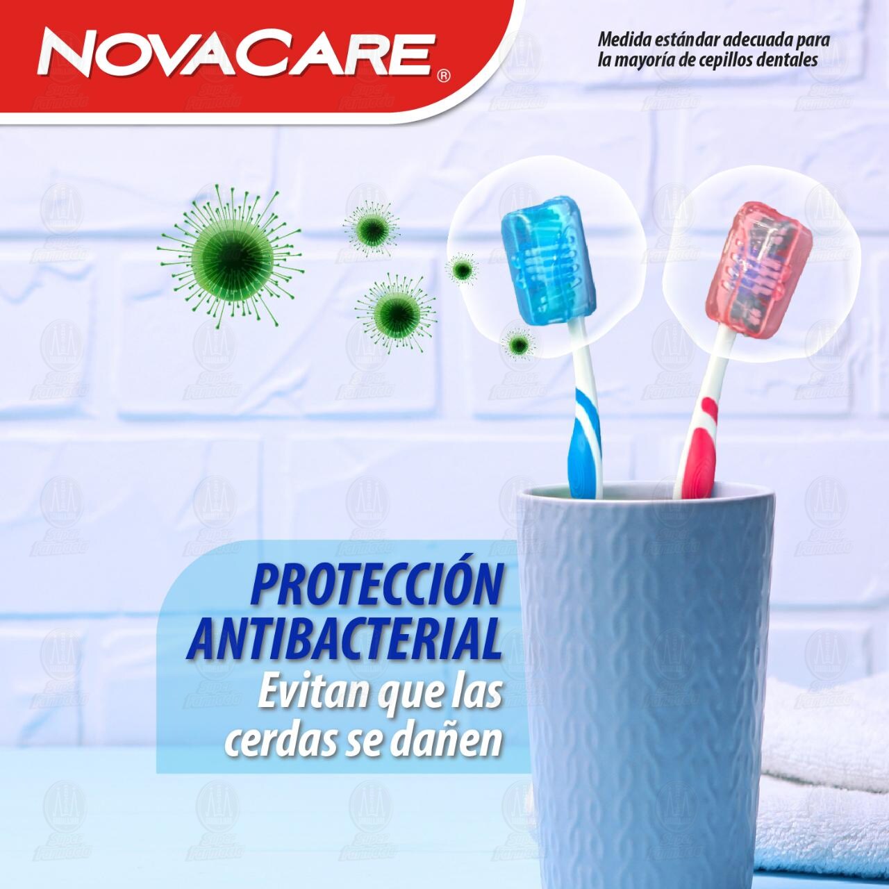 Cubiertas Protectoras NovaCare para Cepillos Dentales, 4 pzas. image number 2
