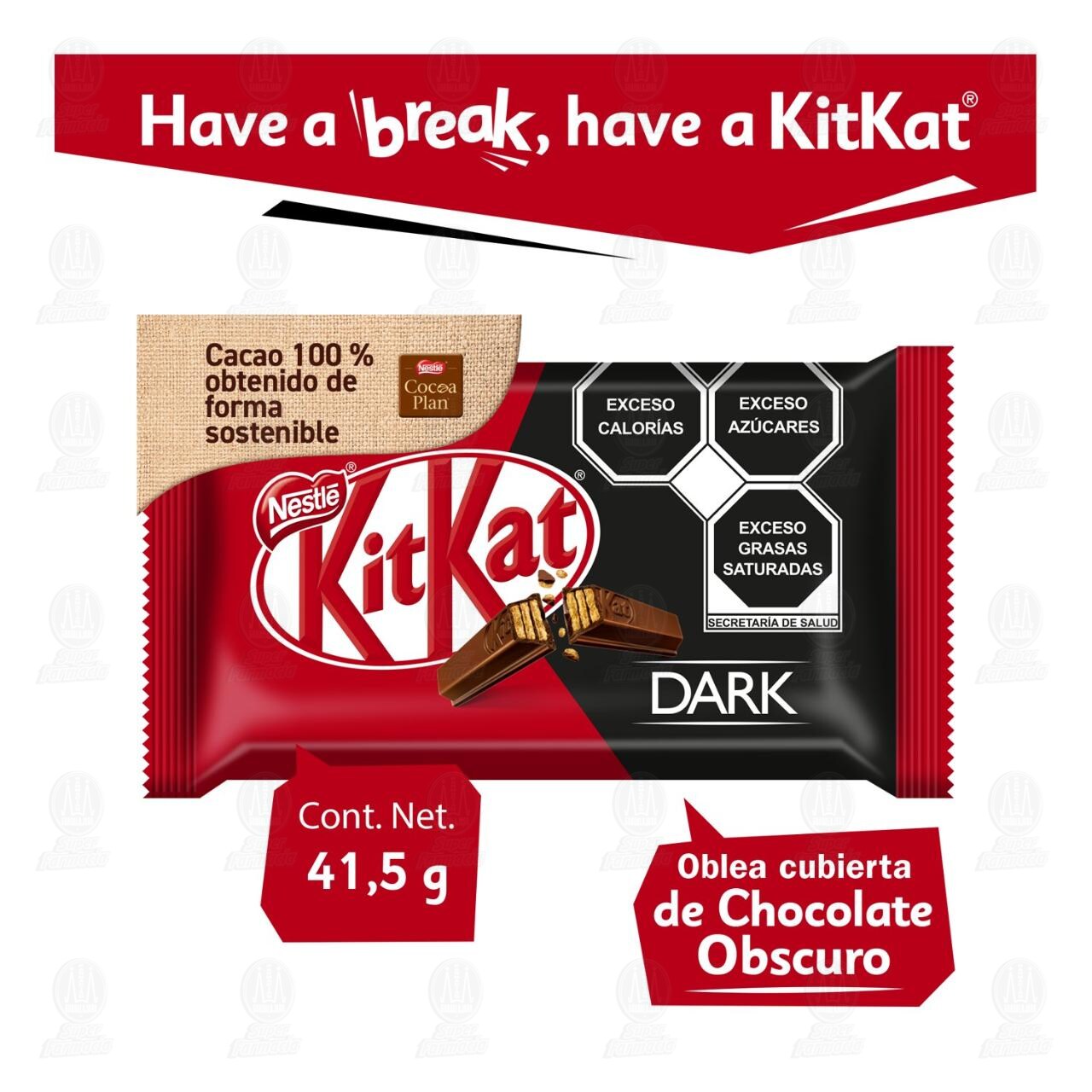 Chocolate Kit Kat Dark, 41.5 gr. image number 2