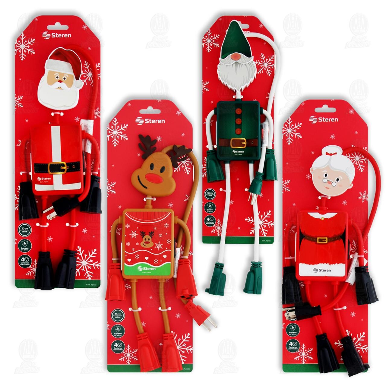 Multicontacto Steren Navide&ntilde;o Varios Modelos, 1 pz. image number 2