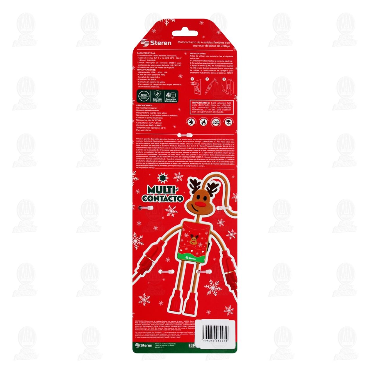 Multicontacto Steren Navide&ntilde;o Varios Modelos, 1 pz. image number 1