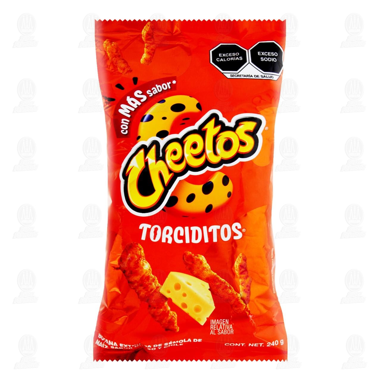 Botana Cheetos Torciditos Sabor Queso y Chile, 240 gr.