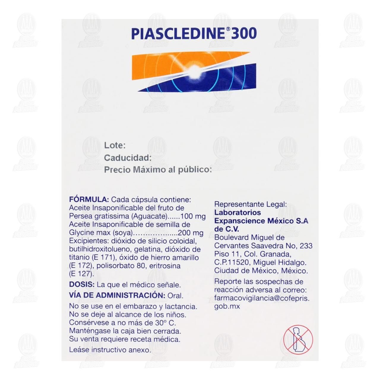 Piascledine 300 100mg/200mg, 60 Cápsulas. image number 2