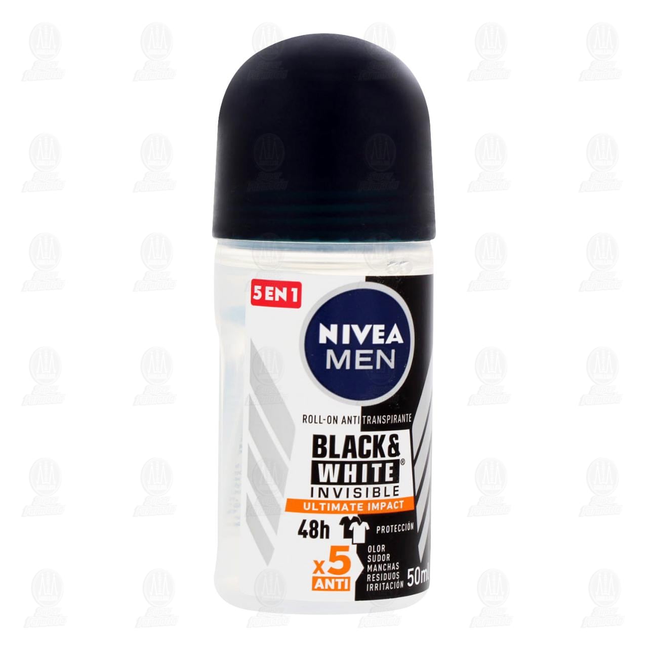 Imagen para Antitranspirante Nivea Men Invisible Black &amp; White Ultimate Impact en Roll-On, 50 ml.
