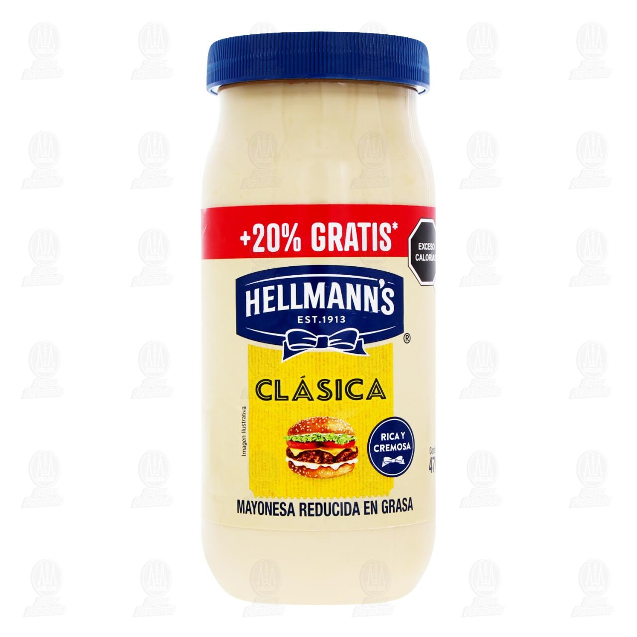 Mayonesa Hellmann's Cl&aacute;sica Reducida en Grasa, 470 gr. image number 1