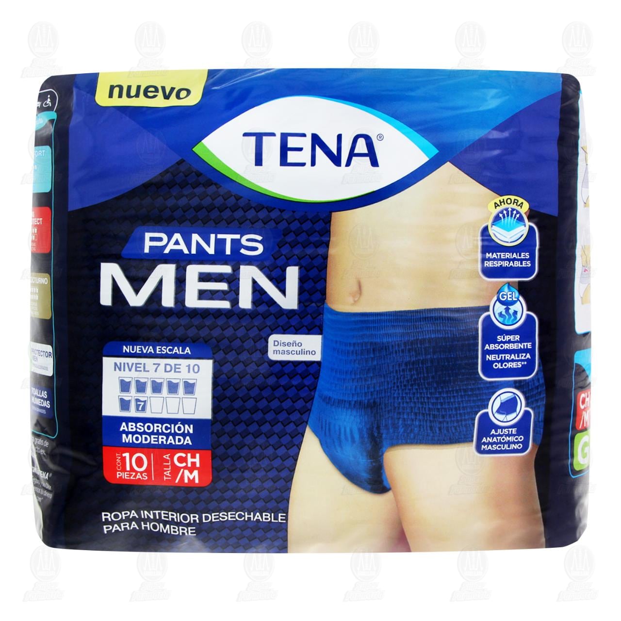 Ropa Interior Tena Pants Men Talla Chica/Mediana, 10 pzas. image number 1