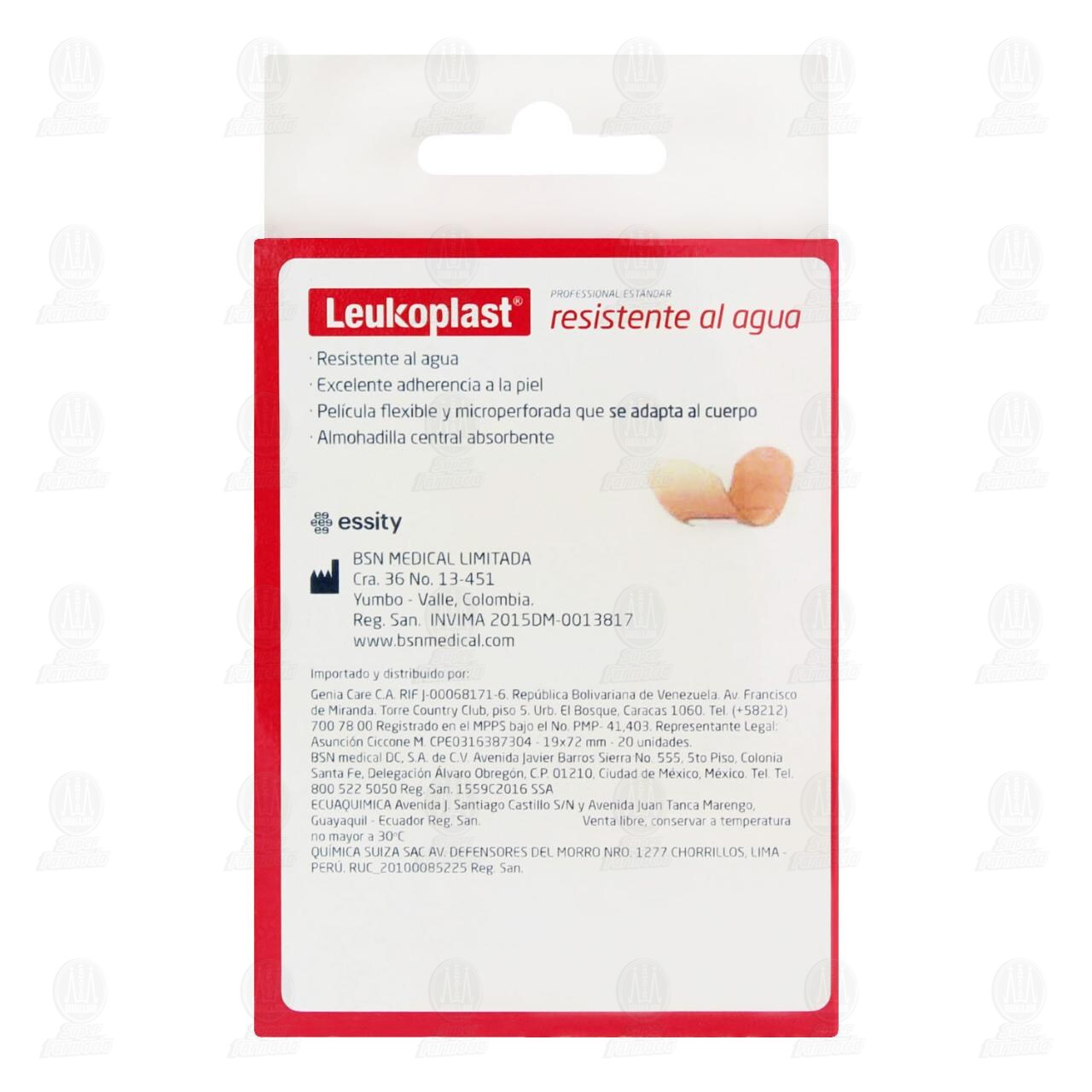 Curas Leukoplast Professional Est&aacute;ndar Resistente al Agua, 20 pzas. image number 2