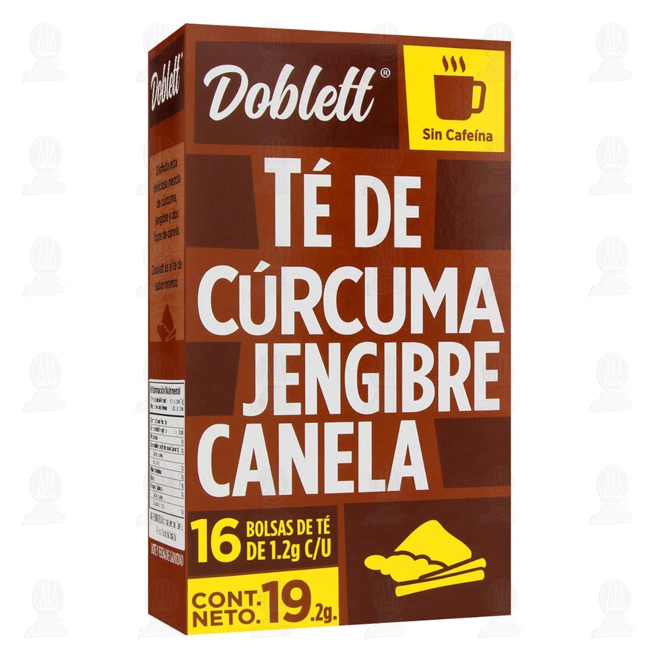 Imagen para Té Doblett de Cúrcuma, Jengibre y Canela, 19.2 gr.