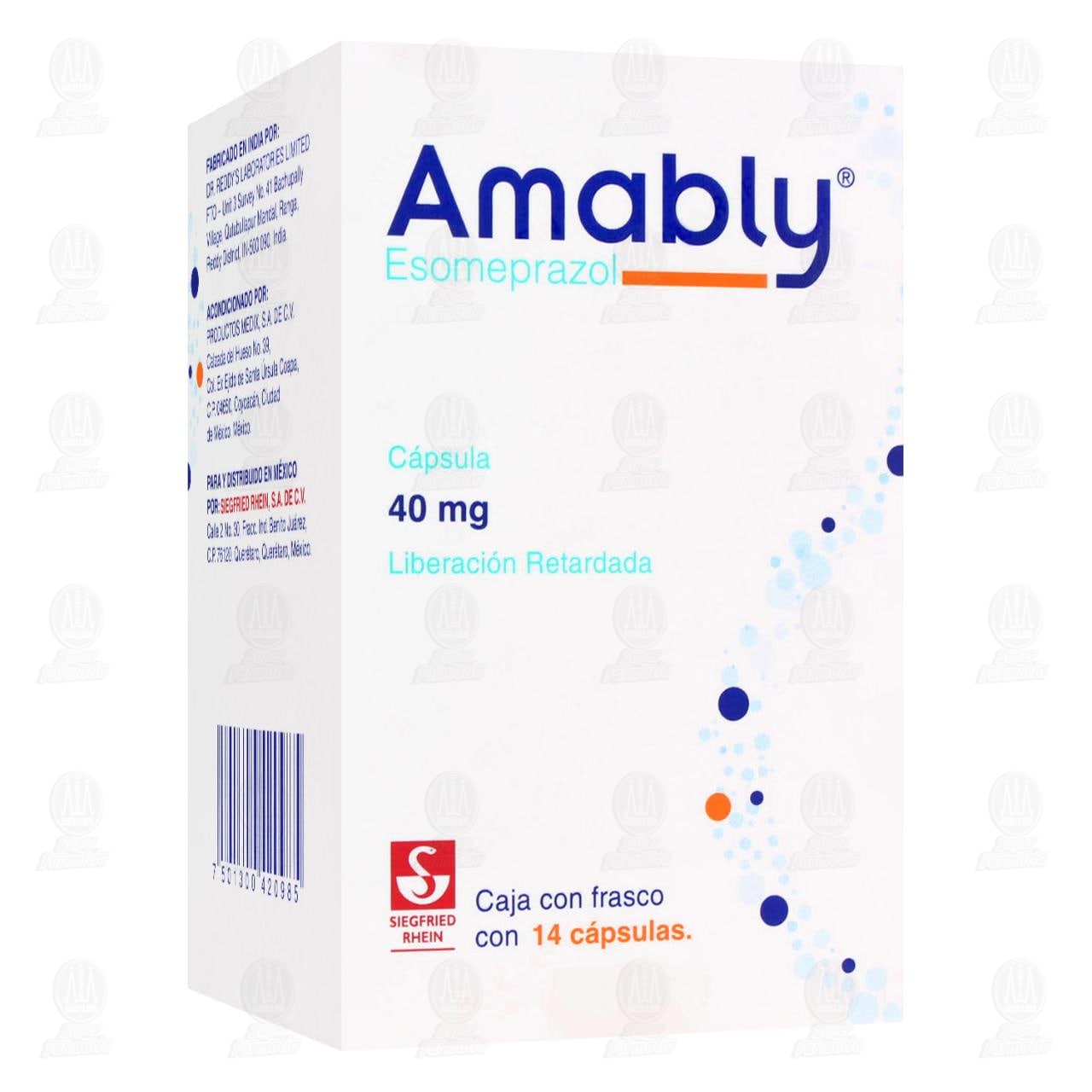 Amably 40 mg, 14 C&aacute;psulas. image number 0