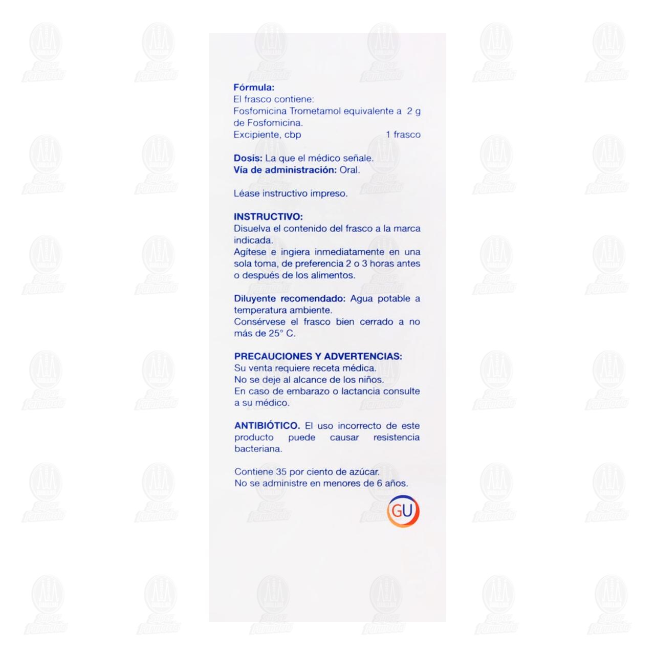 Pregnus-UTI Pedi&aacute;trico 2 gr, Polvo para Soluci&oacute;n. image number 2