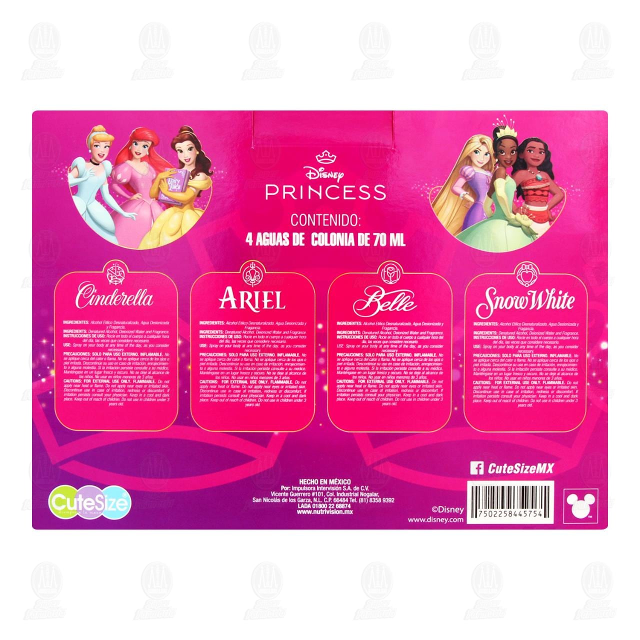 Pack Disney Princess Cutesize Aguas de Colonia, 4 pzas. image number 2