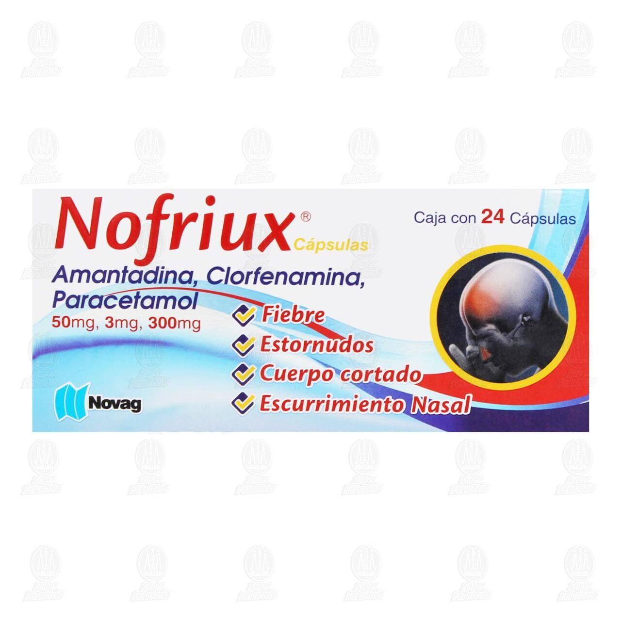 Nofriux 50mg/3mg/300mg, 24 C&aacute;psulas. image number 1