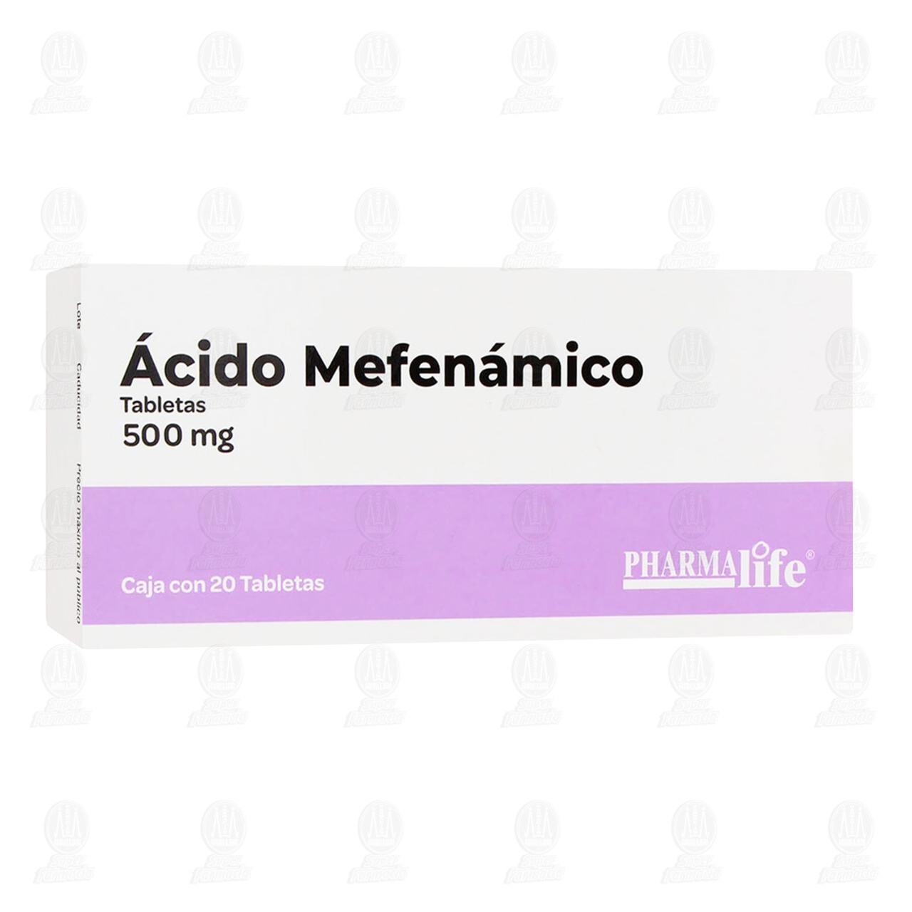 &Aacute;cido Mefen&aacute;mico 500 mg, 20 Tabletas Pharmalife. image number 0