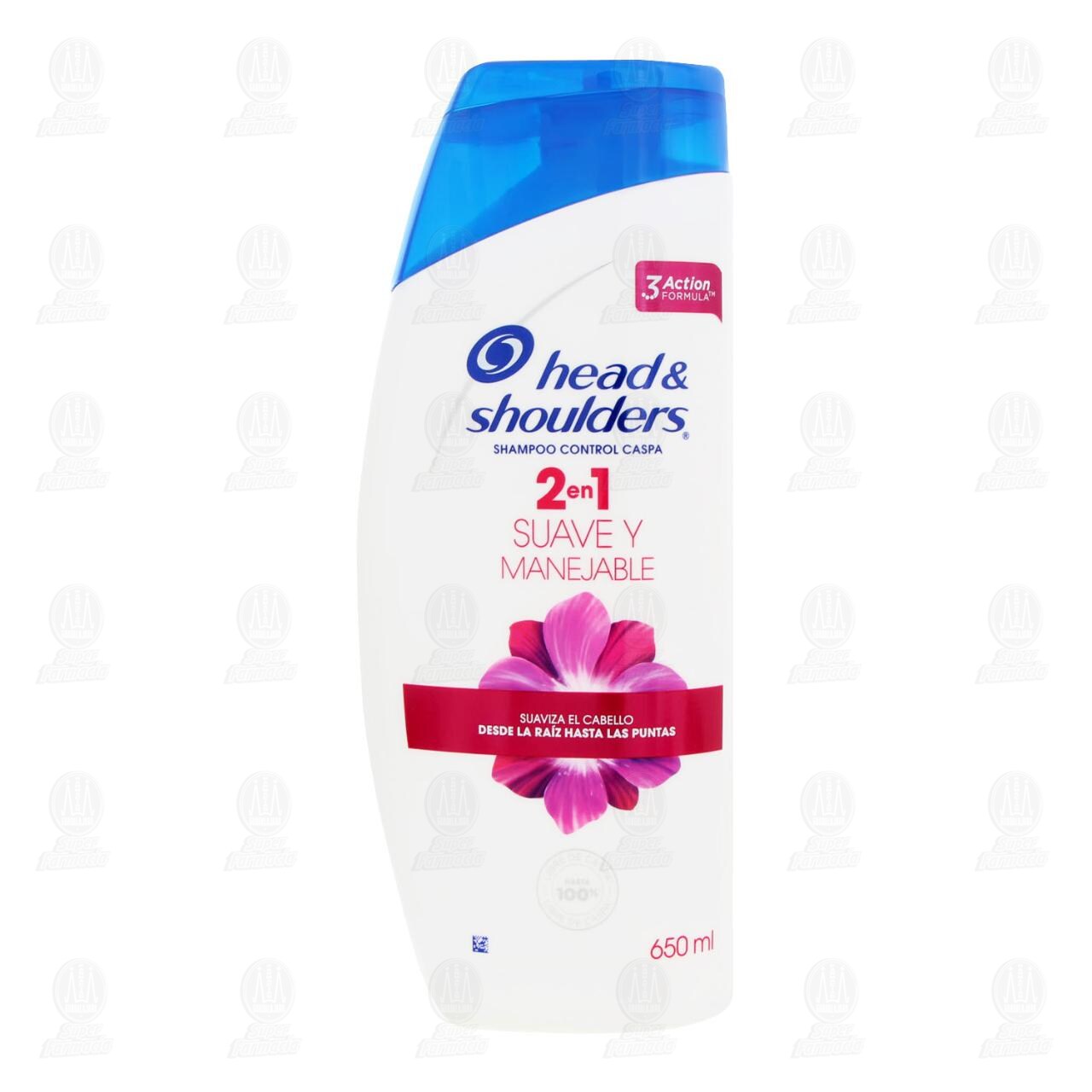 Shampoo Head & Shoulders Suave y Manejable 2 en 1, 650 ml. image number 1