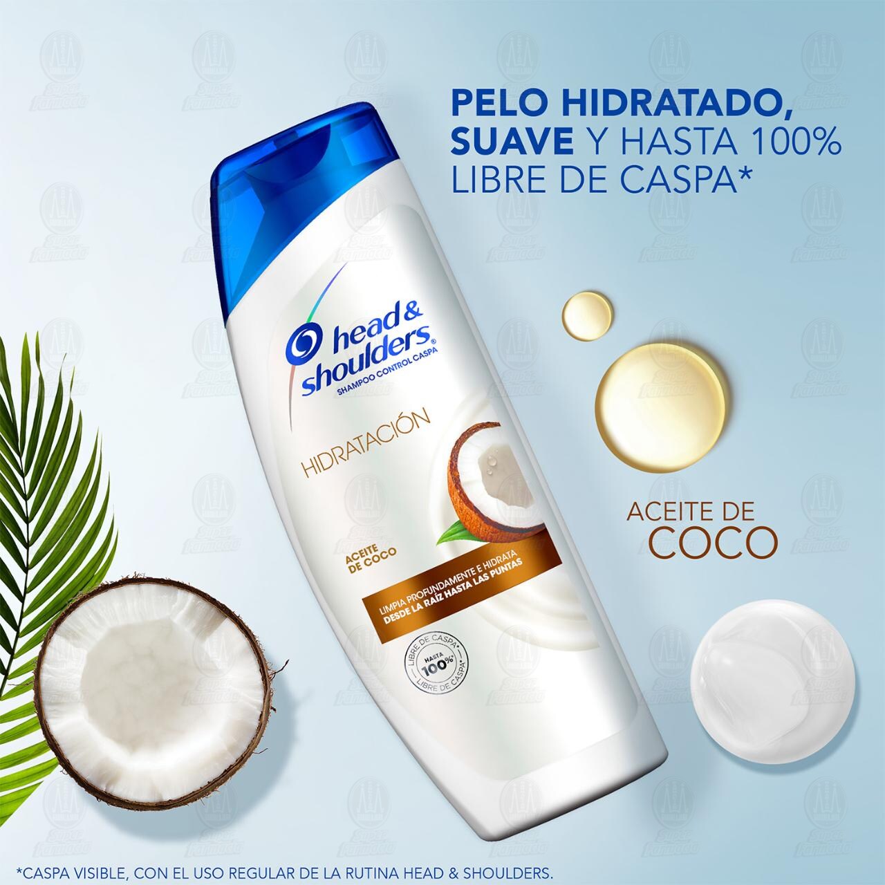 Shampoo Head & Shoulders Hidrataci&oacute;n Aceite de Coco, 650 ml. image number 2
