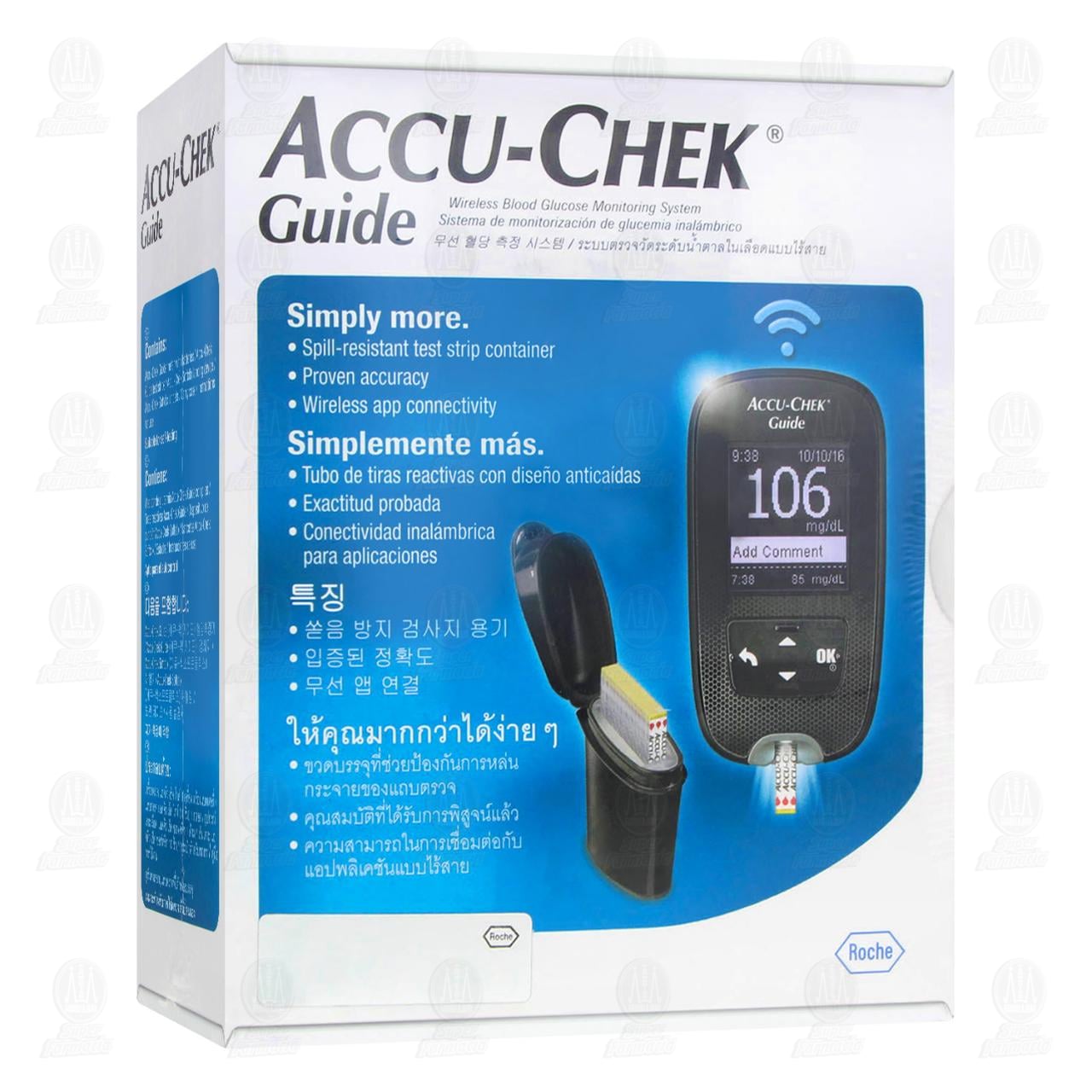 Accu-Chek Guide Sistema de Monitorizaci&oacute;n de Glucemia Inal&aacute;mbrico, 1 pza.