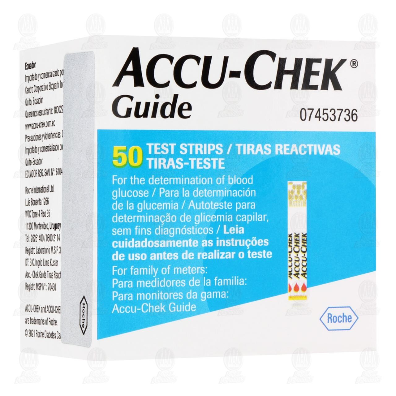 Accu-Chek Guide Tiras Reactivas para la Determinaci&oacute;n de la Glucemia, 50 pzas.