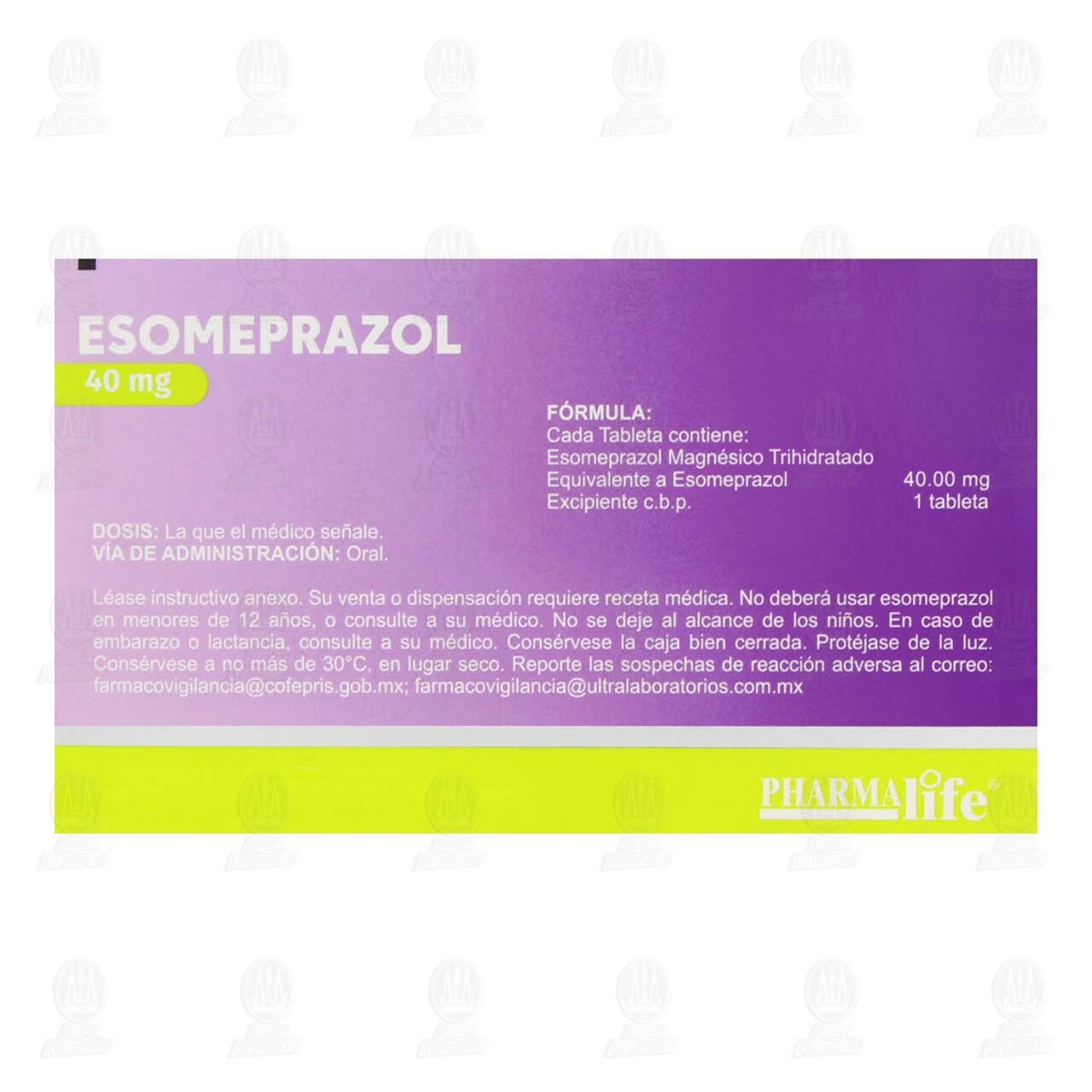 Esomeprazol 40 mg, 7 Tabletas Pharmalife. image number 2