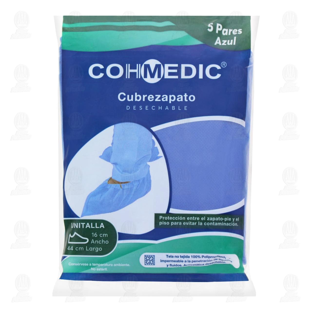 Cubrezapato Cohmedic Desechable Azul, 5 Pares.