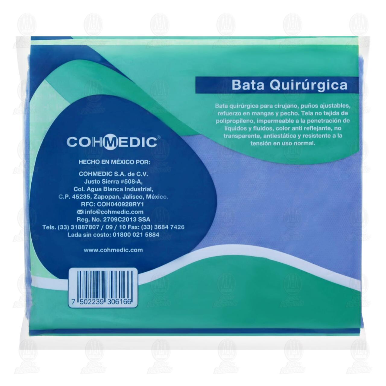 Bata Cohmedic Quir&uacute;rgica Azul, 1 pz. image number 1