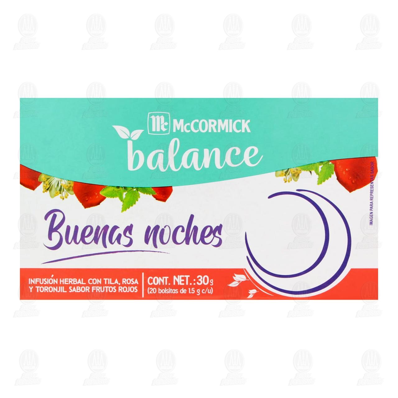 T&eacute;s McCormick Balance Buenas Noches Sabor Frutos Rojos, 30 gr. image number 1