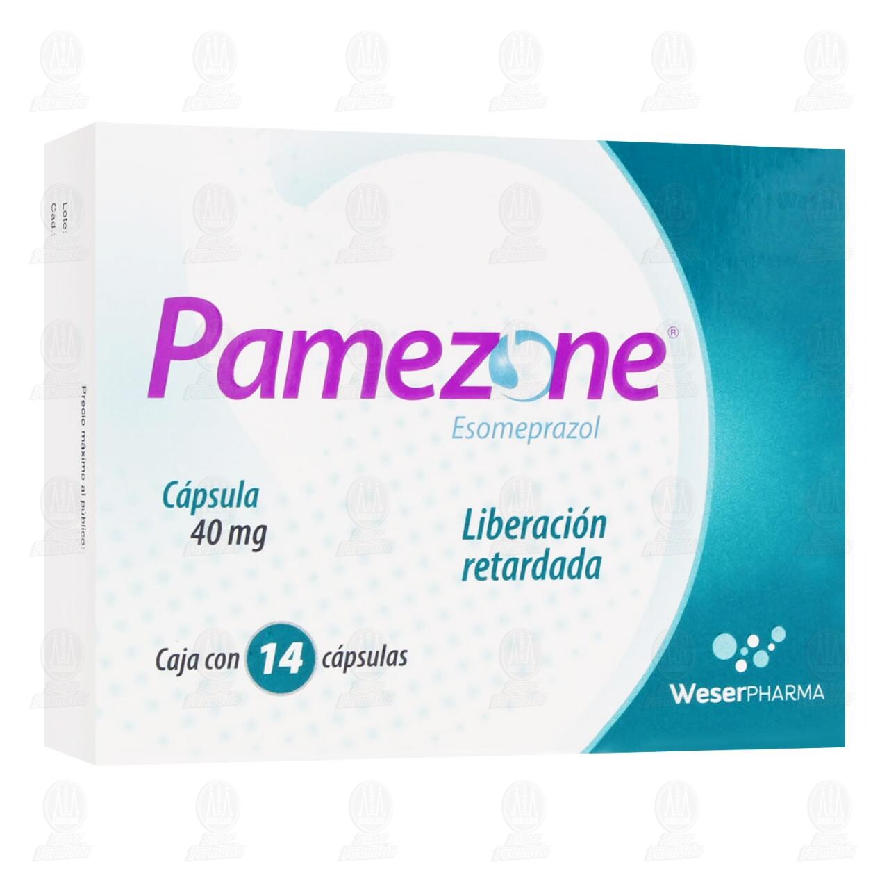Pamezone 40 mg, 14 C&aacute;psulas. image number 0