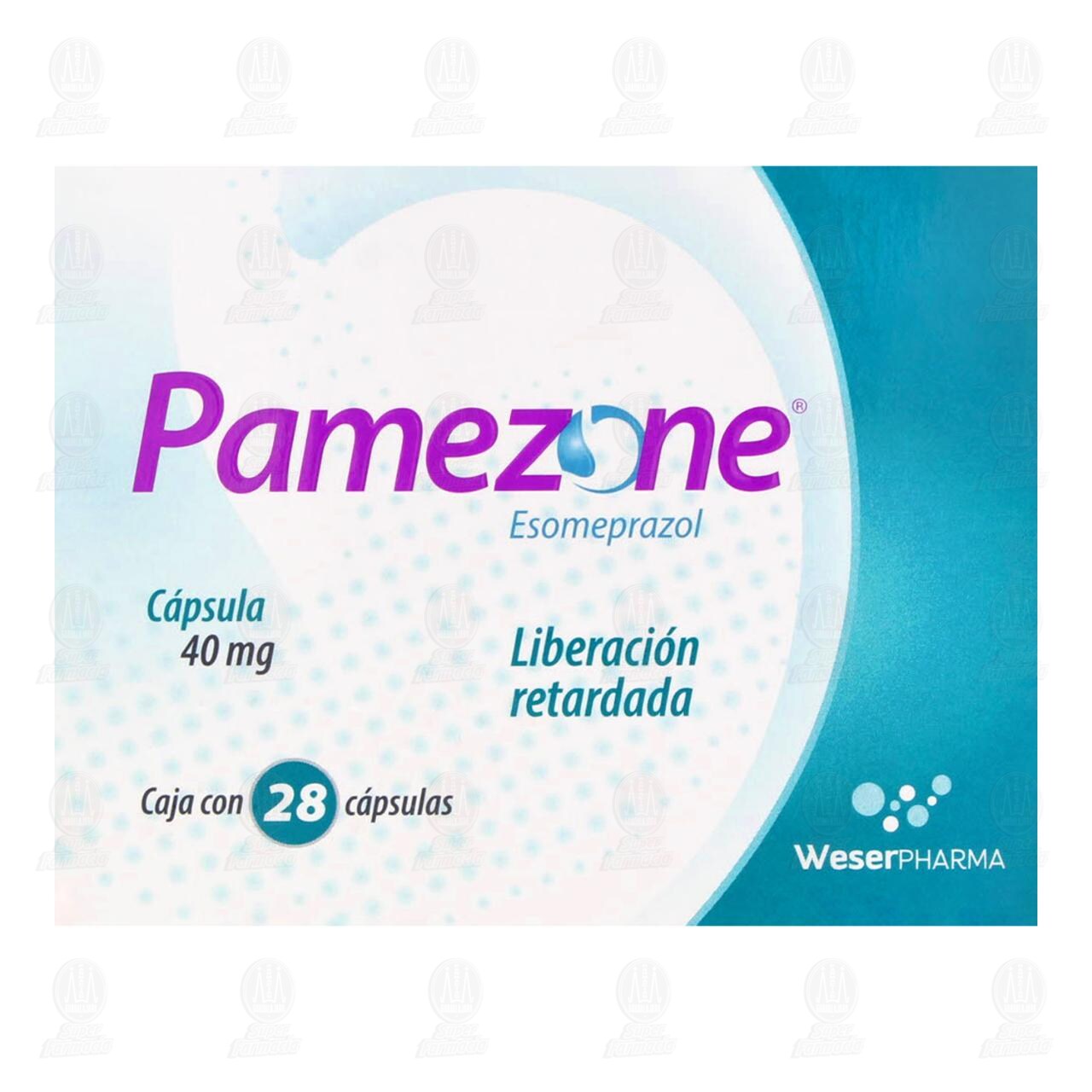 Pamezone 40 mg, 28 C&aacute;spsulas. image number 1