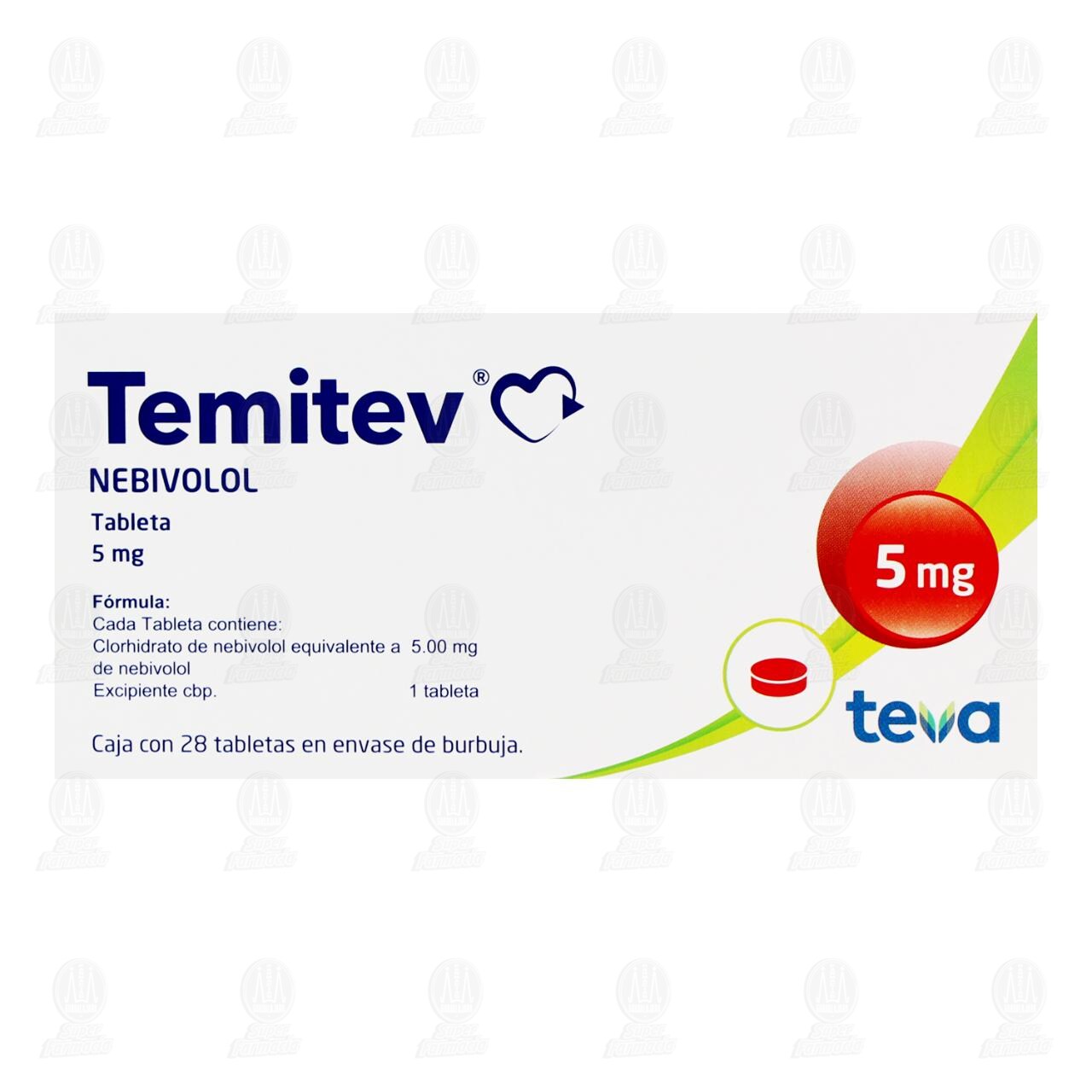 Temitev 5 mg, 28 Tabletas. image number 2