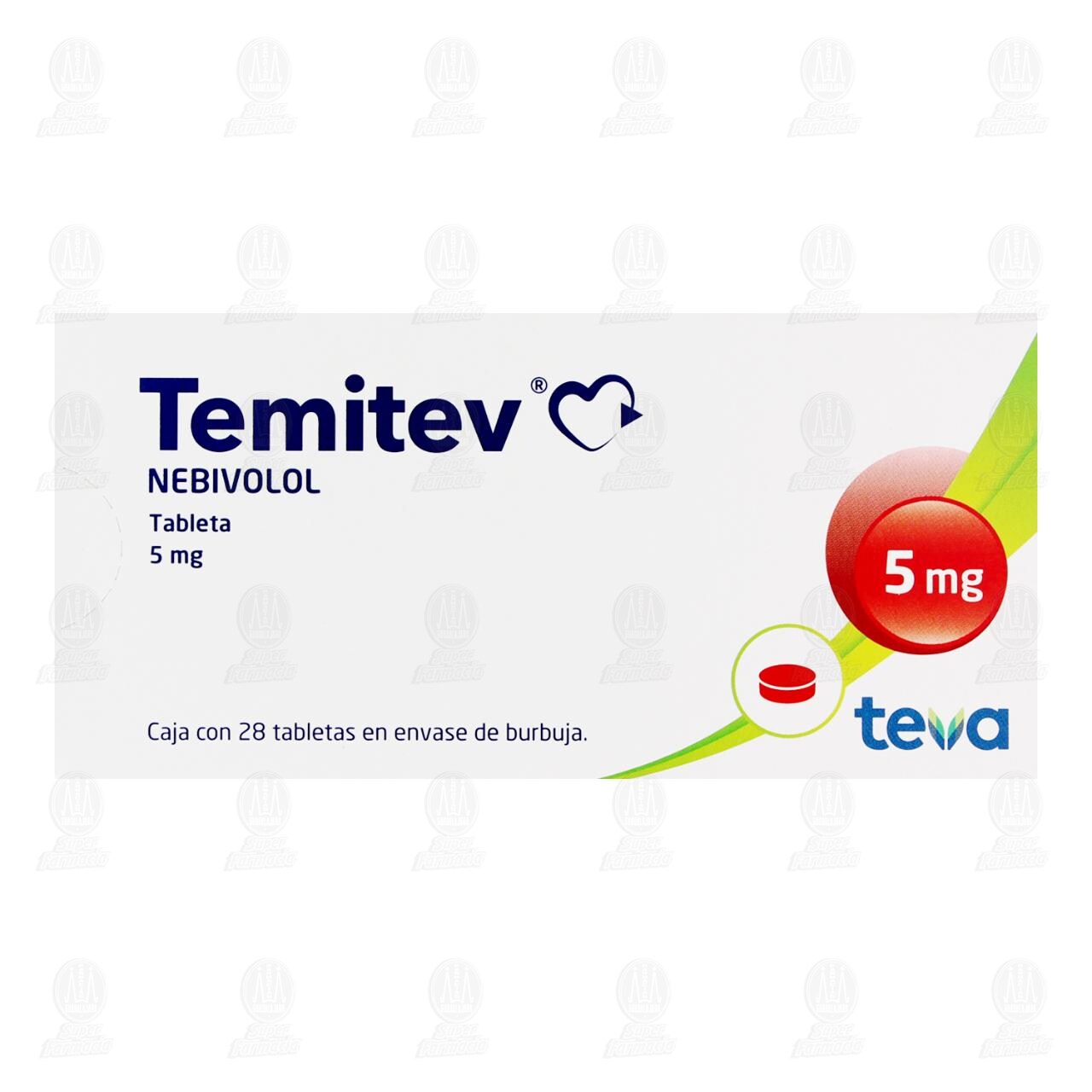 Temitev 5 mg, 28 Tabletas. image number 1