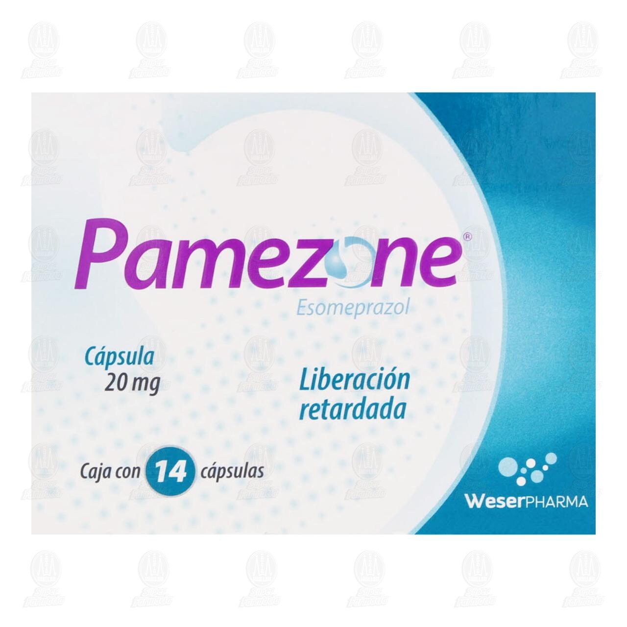 Pamezone 20 mg, 14 C&aacute;psulas. image number 1