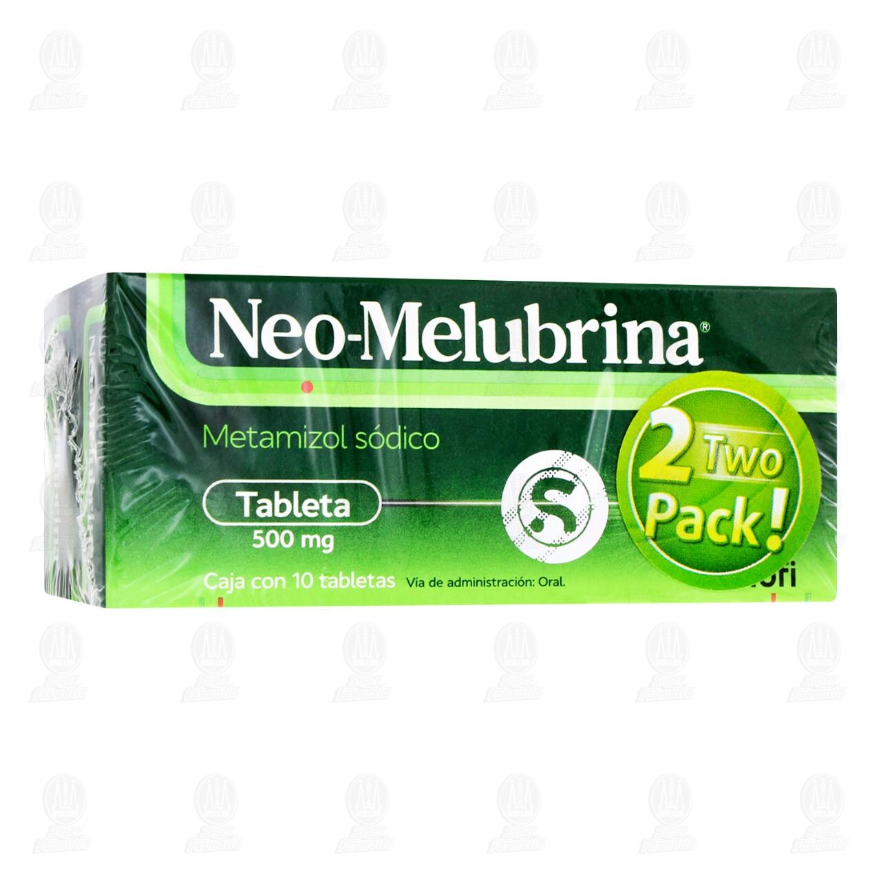 Pack Neo-Melubrina 500 mg, 2 cajas con 10 Tabletas c/u. image number 0