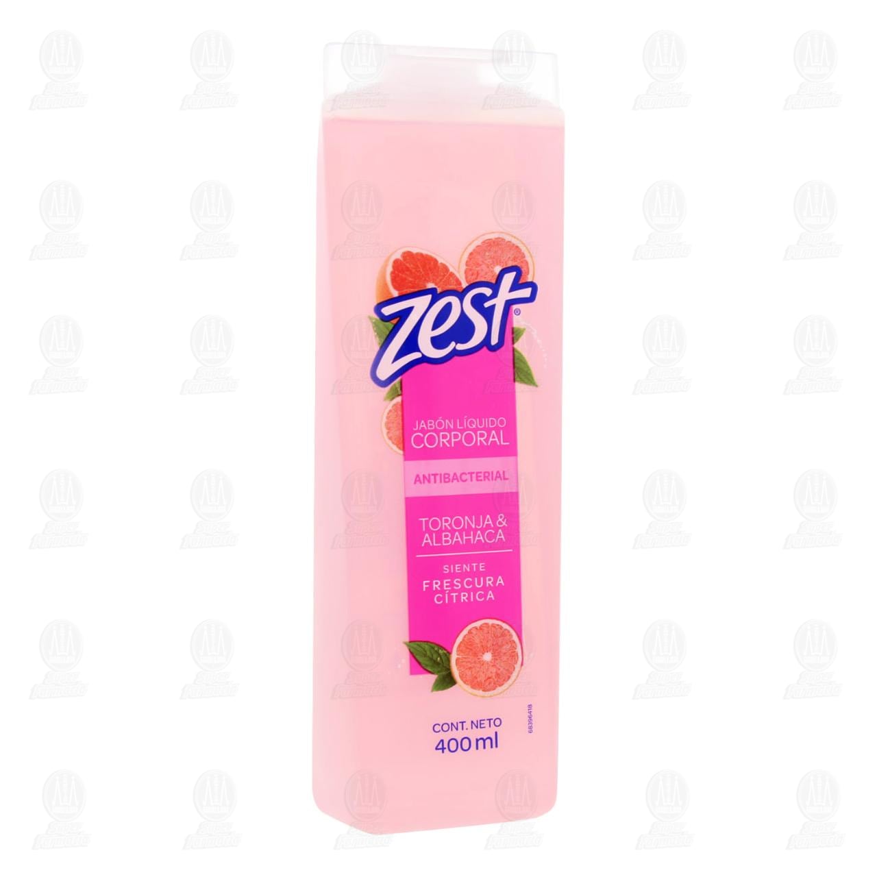 Imagen para Jabón Líquido Corporal Zest Toronja &amp; Albahaca, 400 ml.