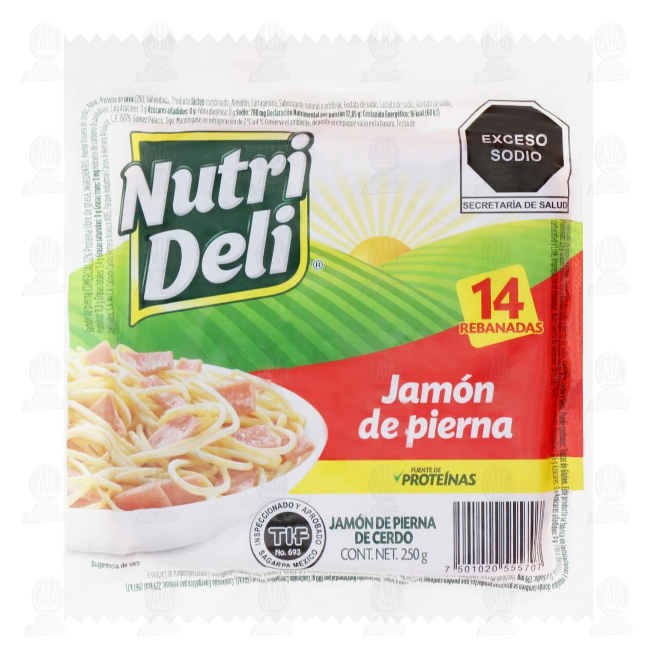 Jamón Nutri Deli de Pierna, 25 gr.