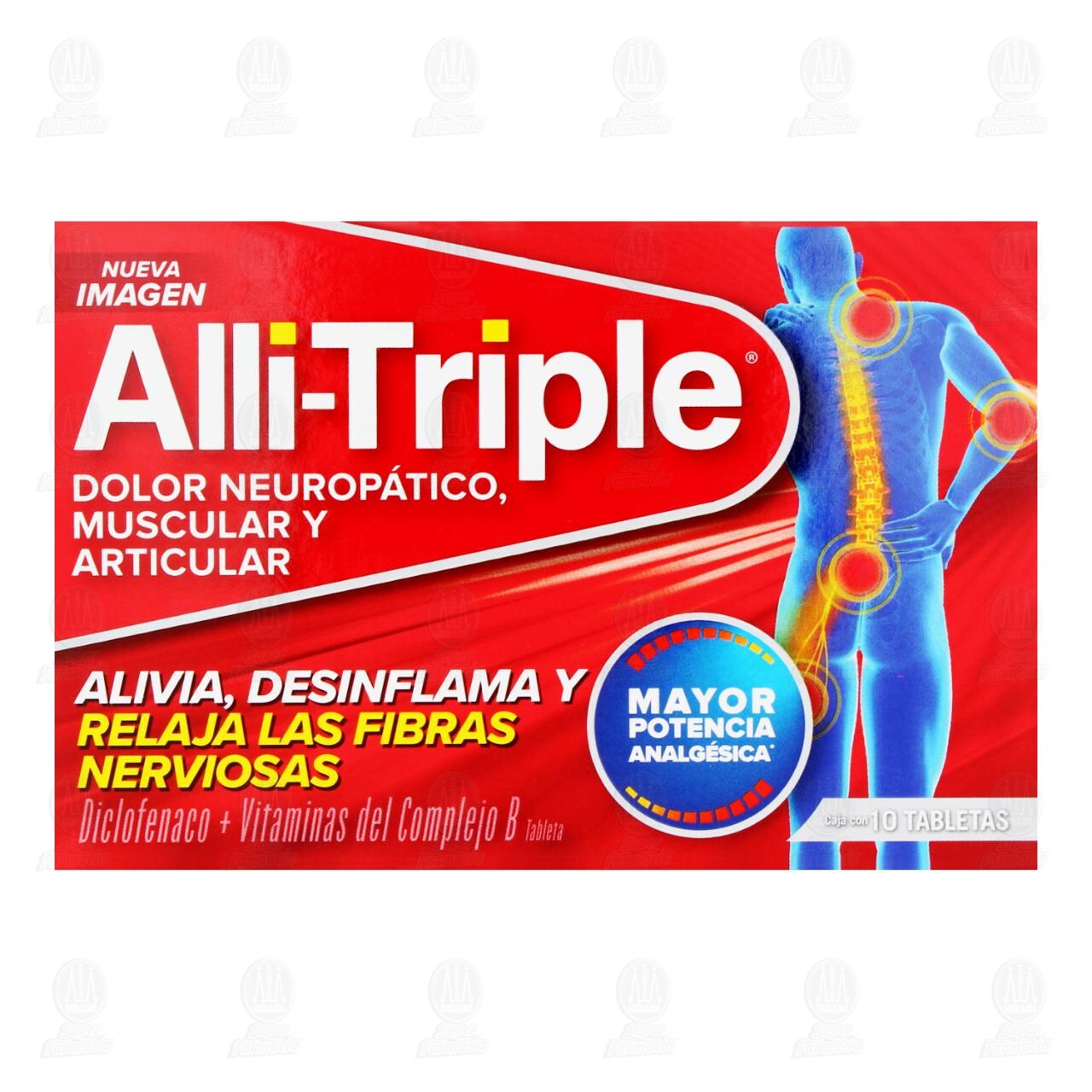 Alli-Triple, 10 Tabletas. image number 1