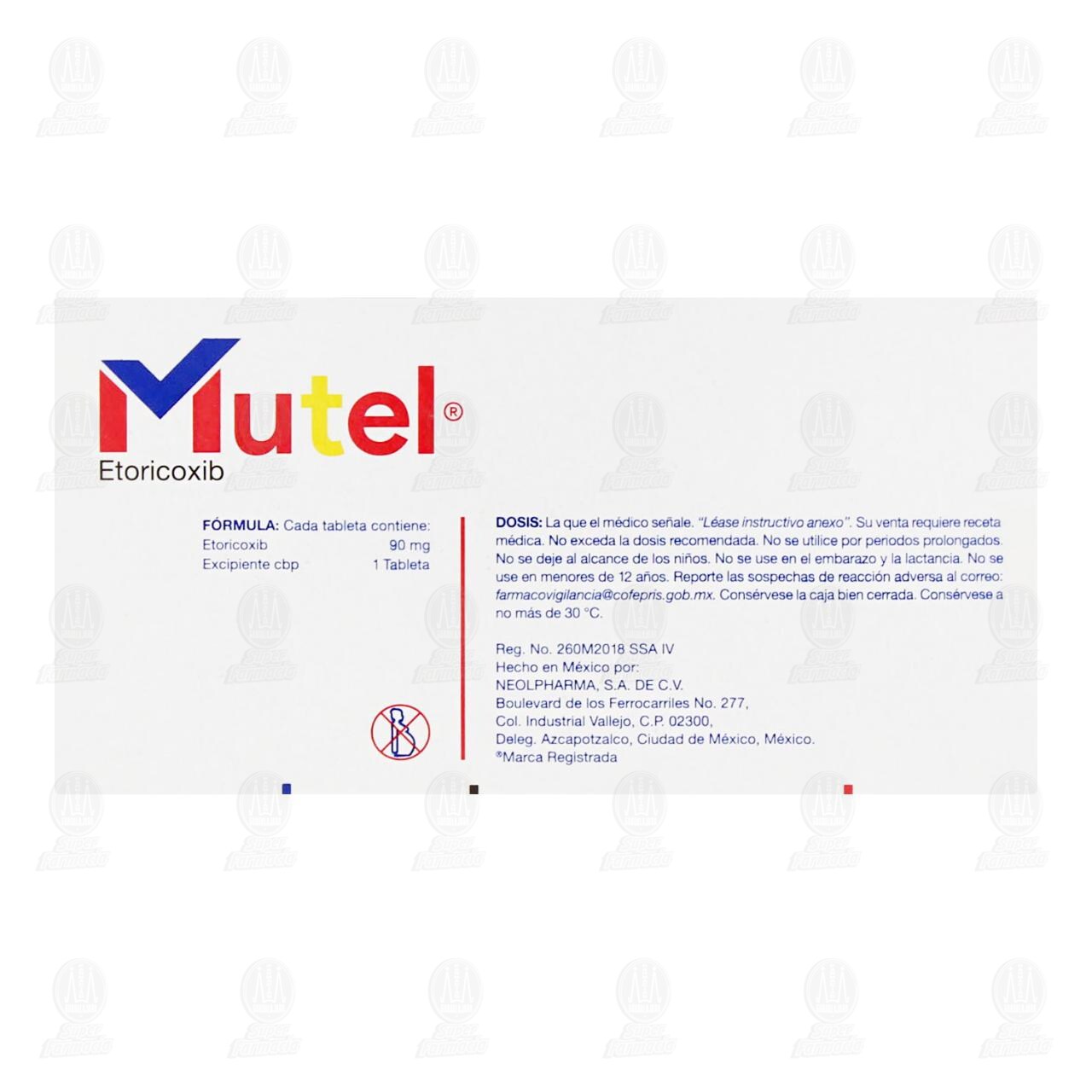 Mutel 90 mg, 28 Tabletas. image number 2