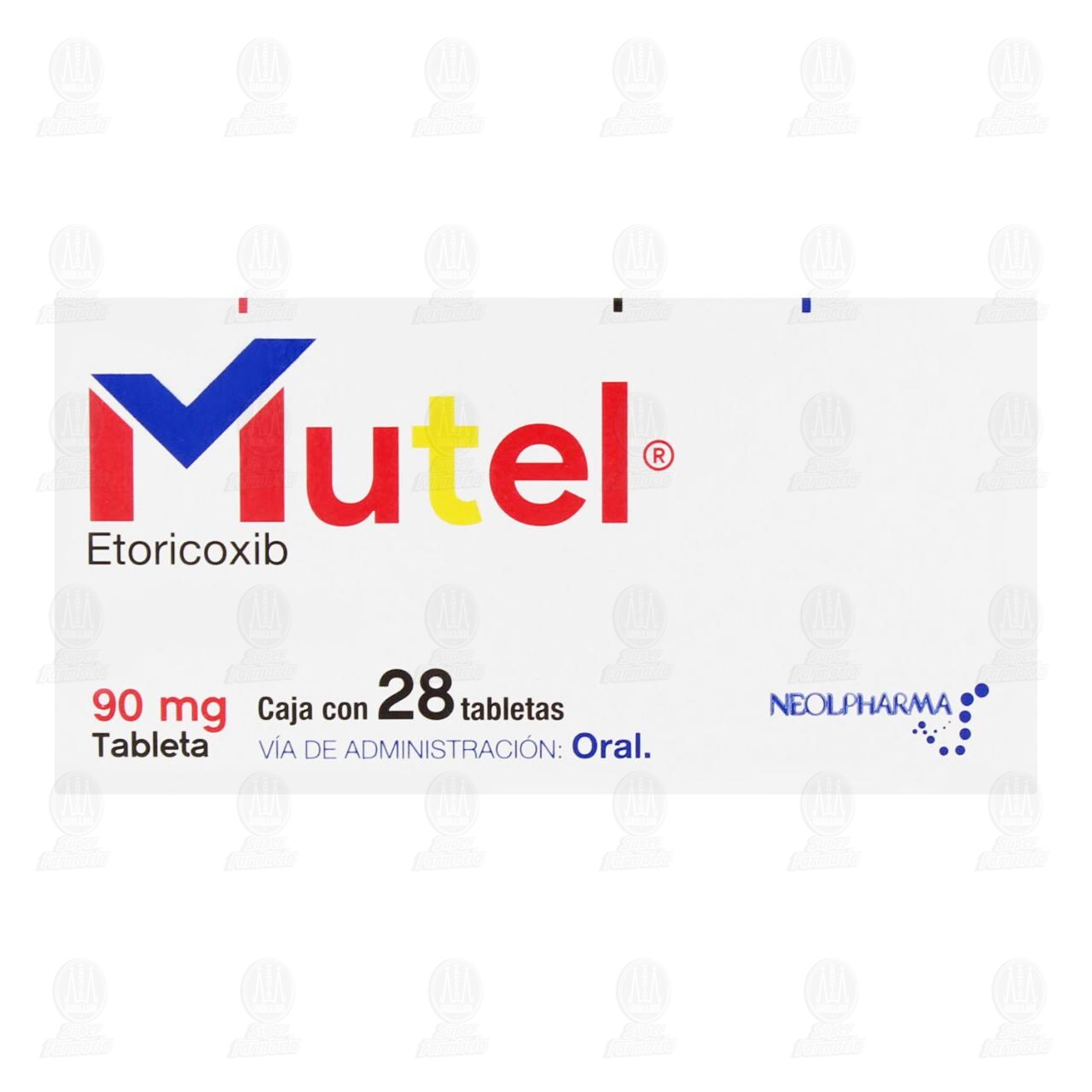 Mutel 90 mg, 28 Tabletas. image number 1
