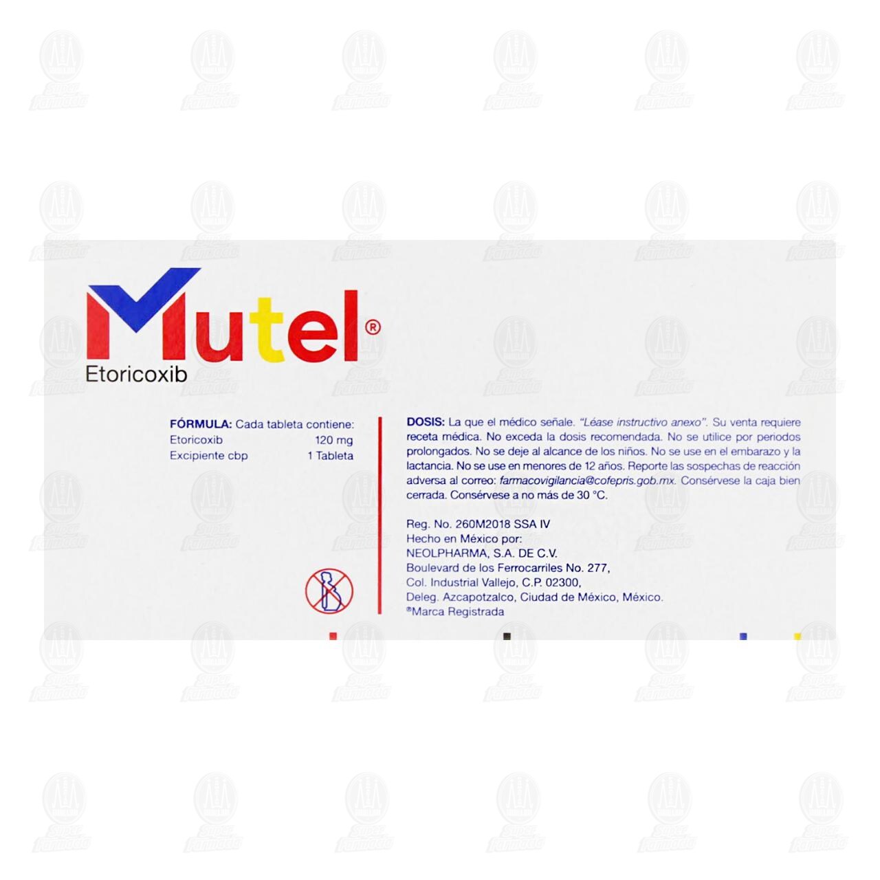 Mutel 120 mg, 7 Tabletas. image number 2