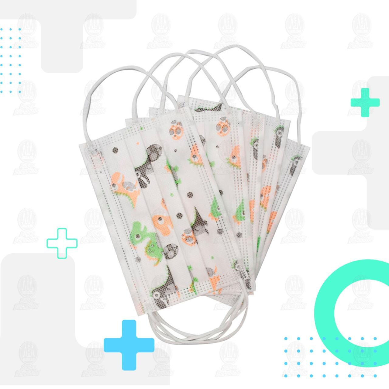 Cubrebocas Infantil Cohmedic Desechables, 5 pzas. image number 2