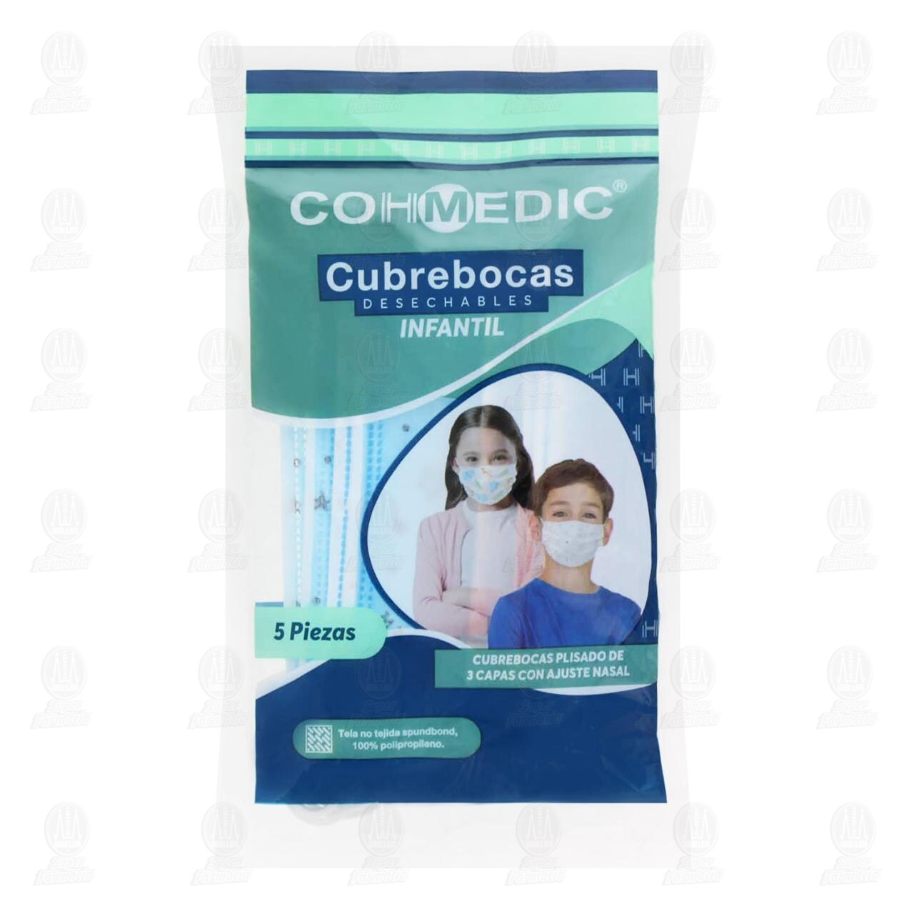 Cubrebocas Infantil Cohmedic Desechables, 5 pzas. image number 0