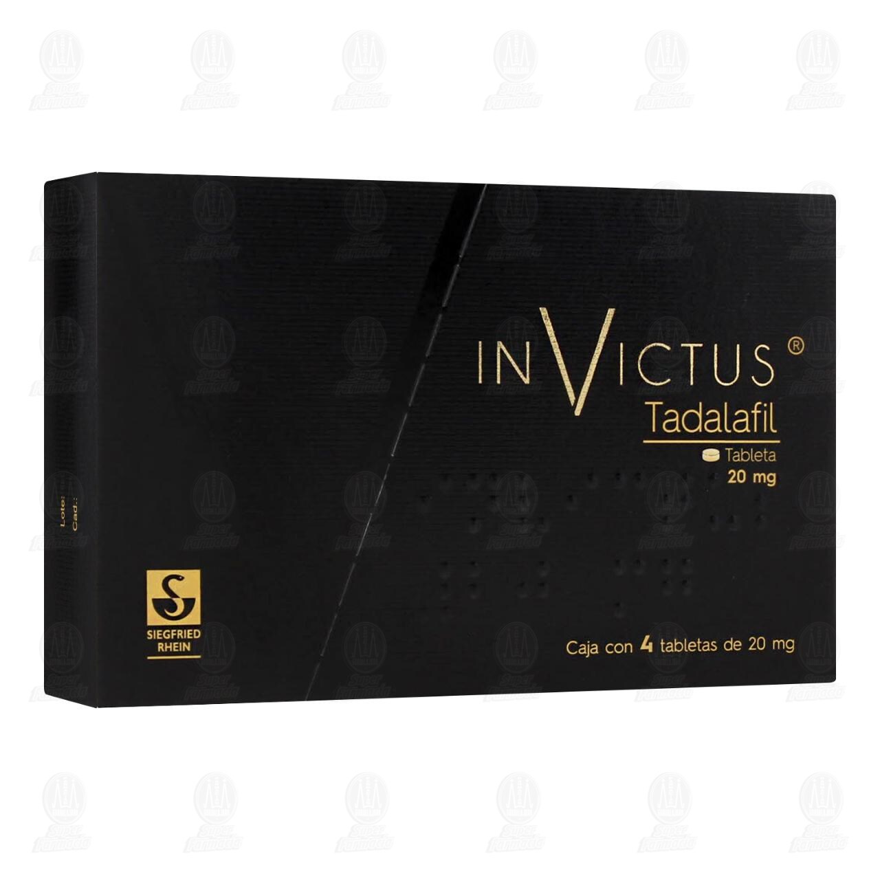 InVictus 20 mg, 4 Tabletas. image number 0