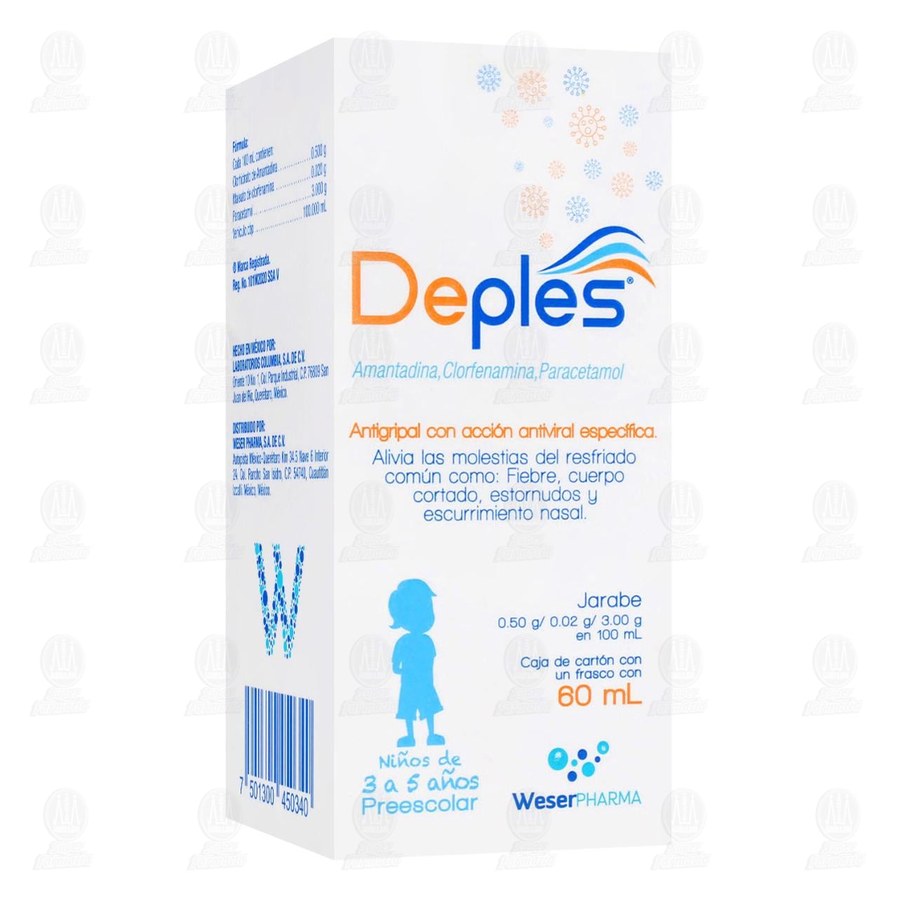 Imagen para Deples Preescolar 0.50/0.02/3.00gr Jarabe, 60 ml.
