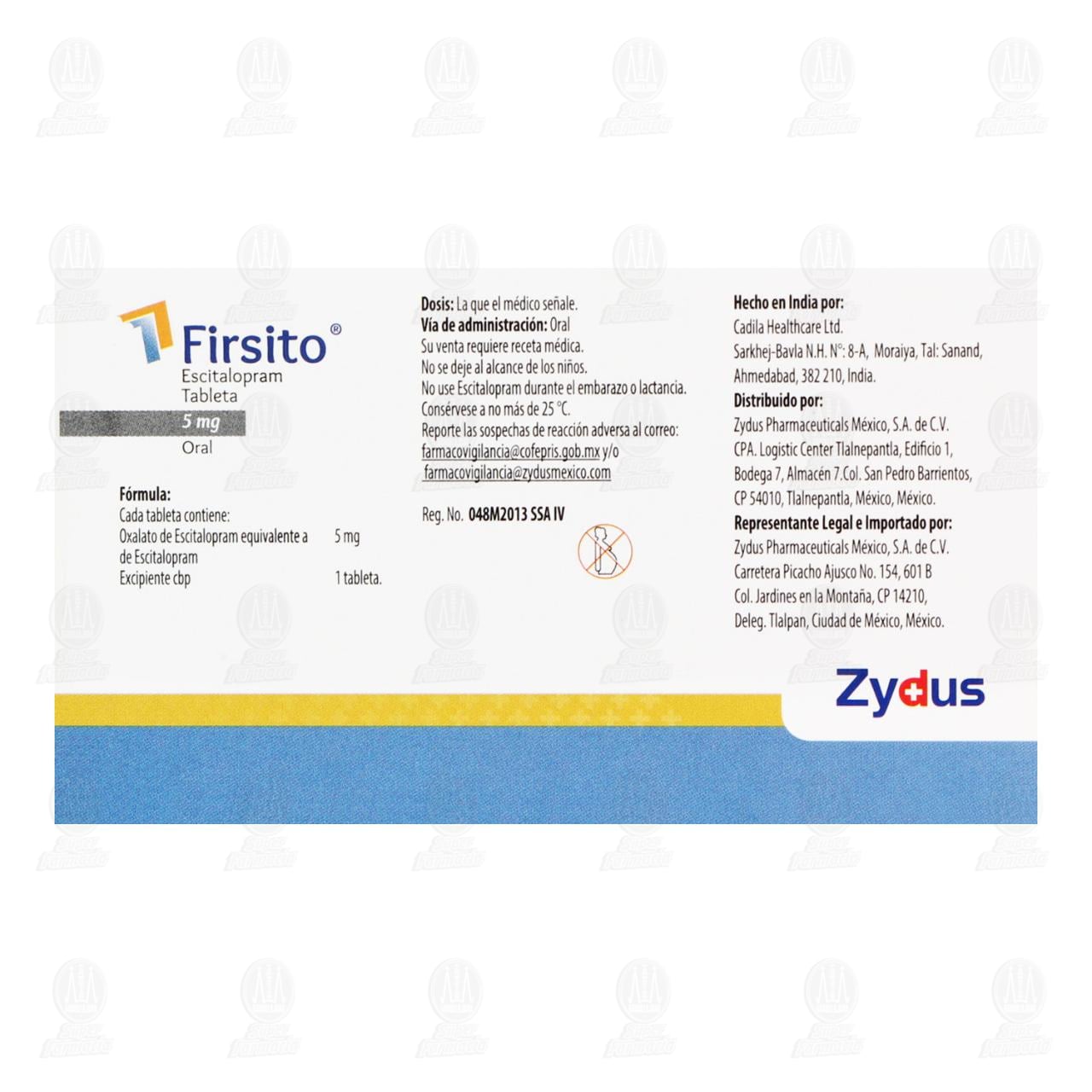 Firsito 5 mg, 14 Tabletas. image number 2