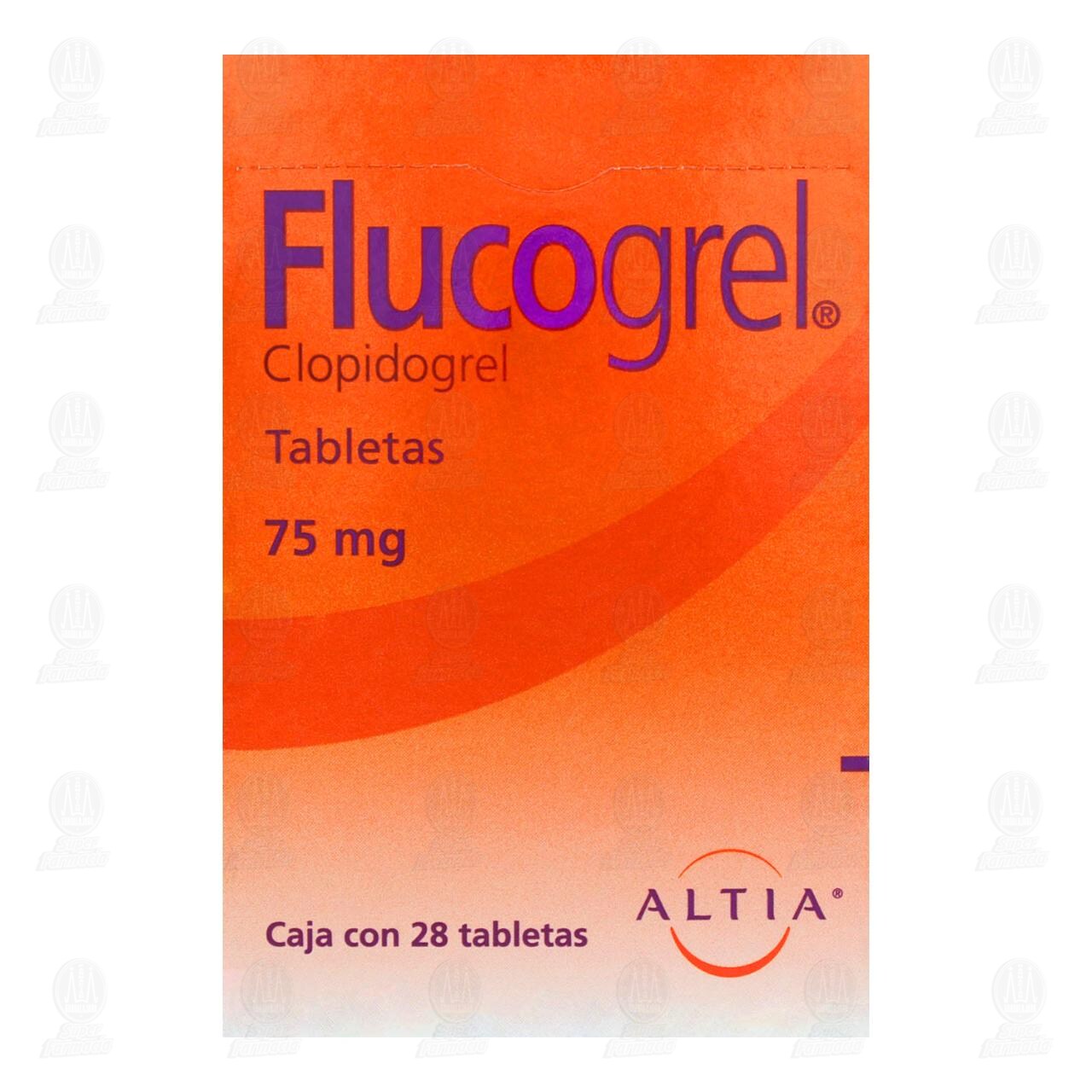 Flucogrel 75 mg, 28 Tabletas. image number 1