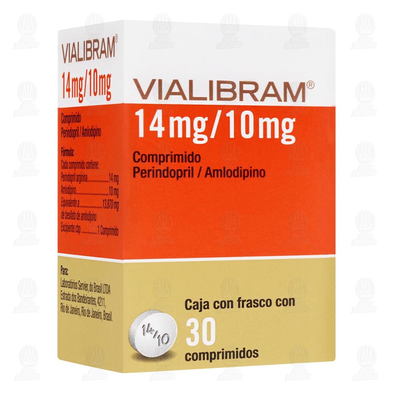 Vialibram 14mg/10mg, 30 Comprimidos.