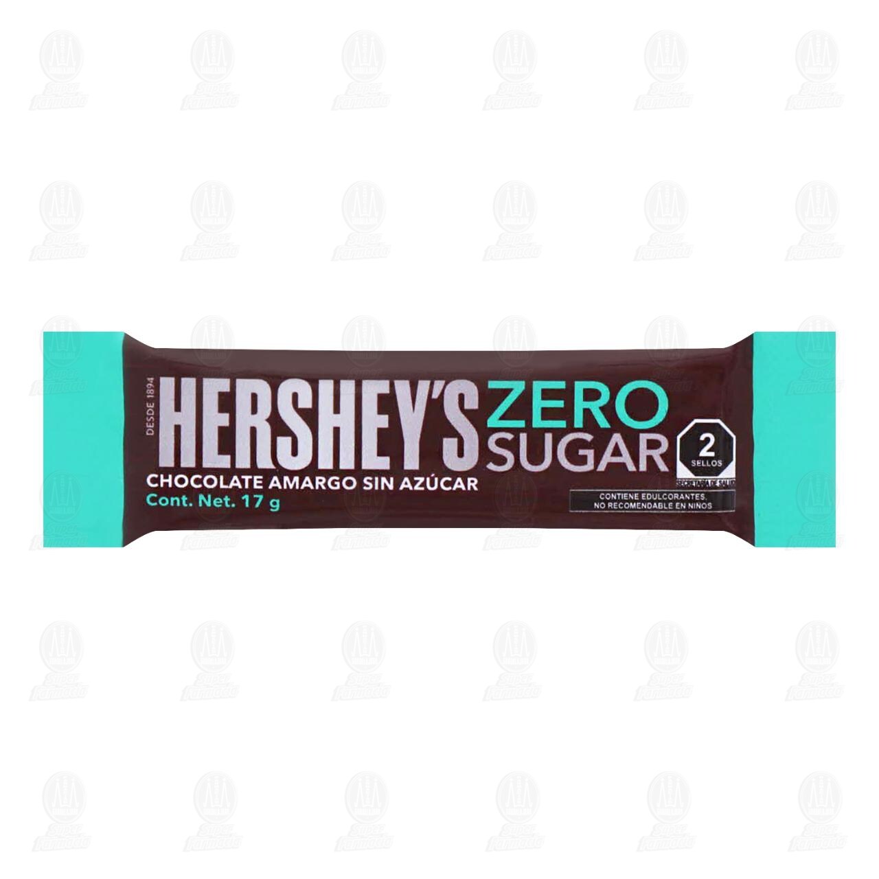Chocolate Amargo Hershey's Zero Sugar, 17 gr. image number 0