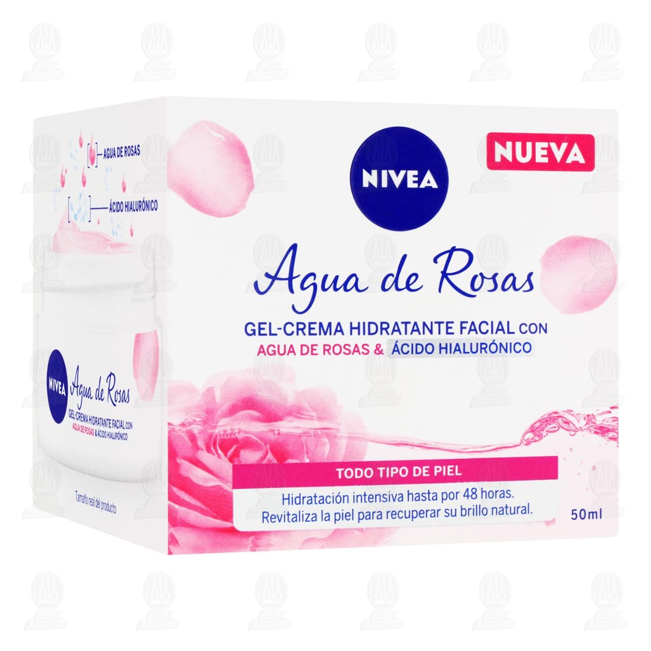 Imagen para Crema Facial Hidratante Nivea Agua de Rosas, 50 ml.